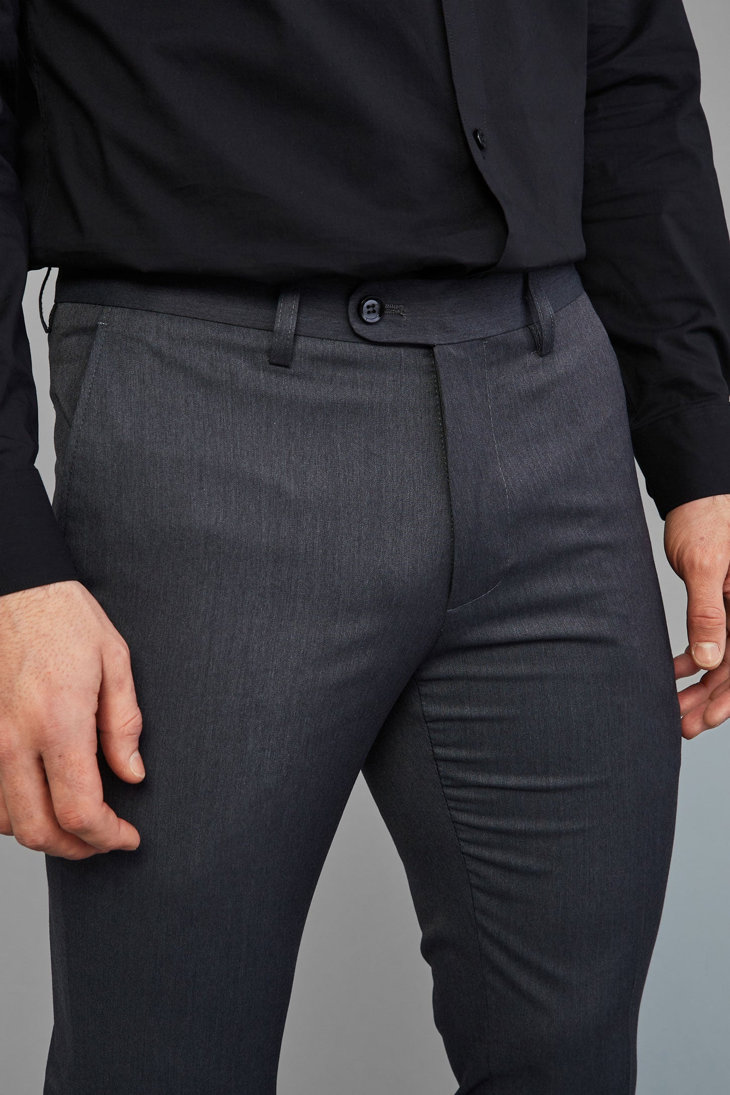 Pantalon habillé coupe moderne - Homme && GRIS