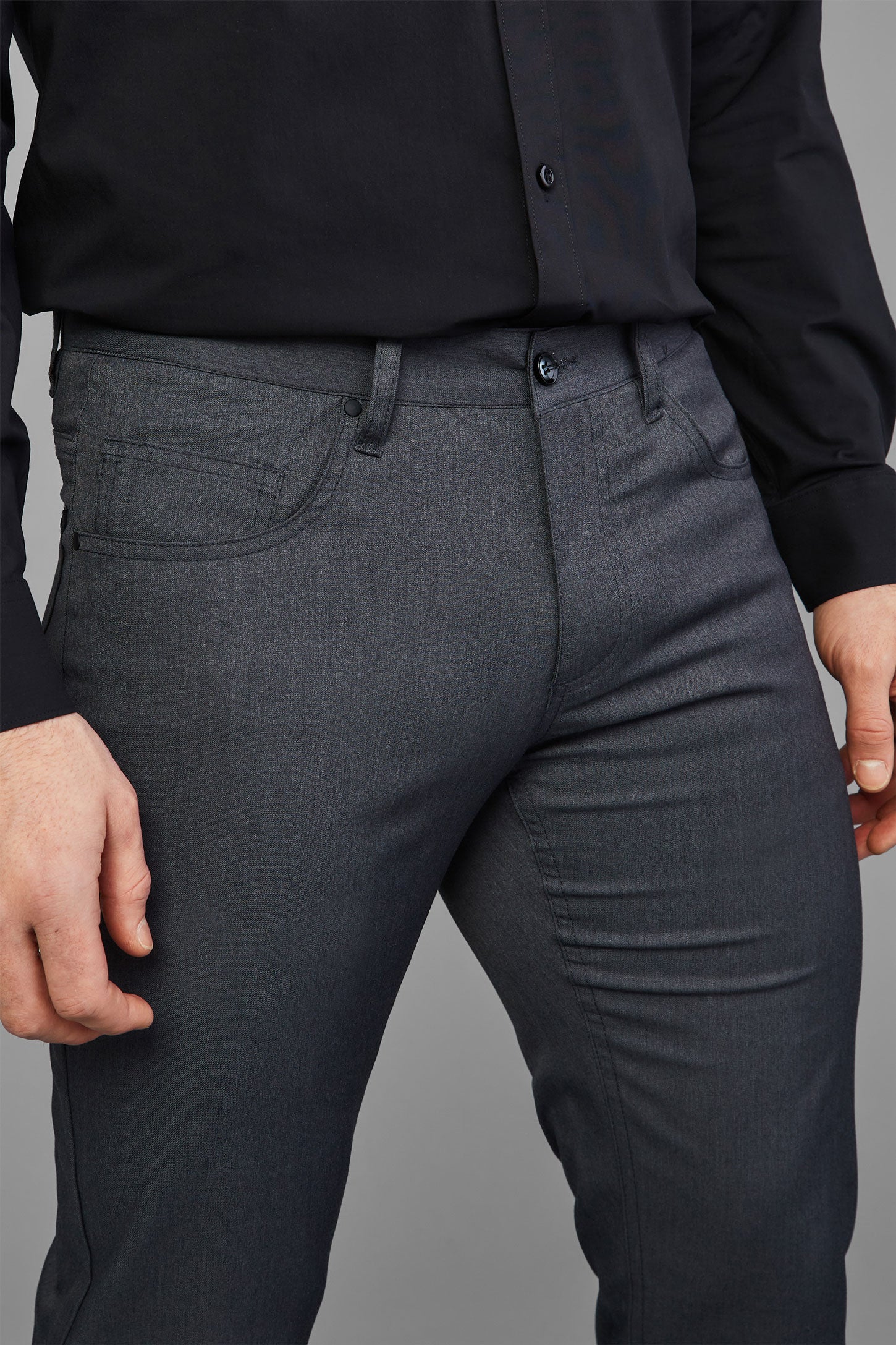 Pantalon habillé 5 poches - Homme && GRIS