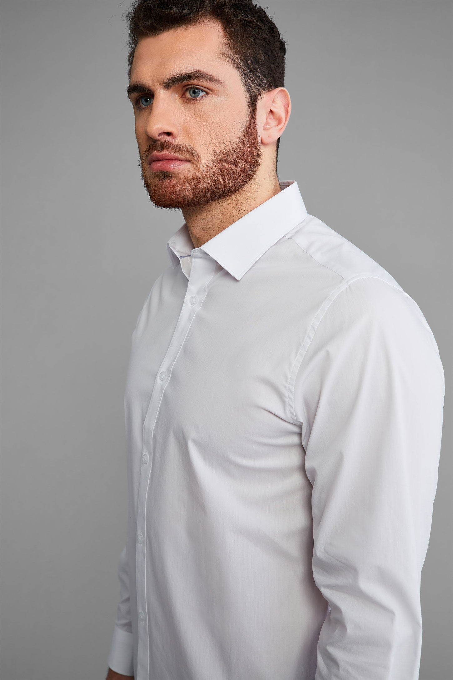 Chemise coupe ajustée - Homme && BLANC