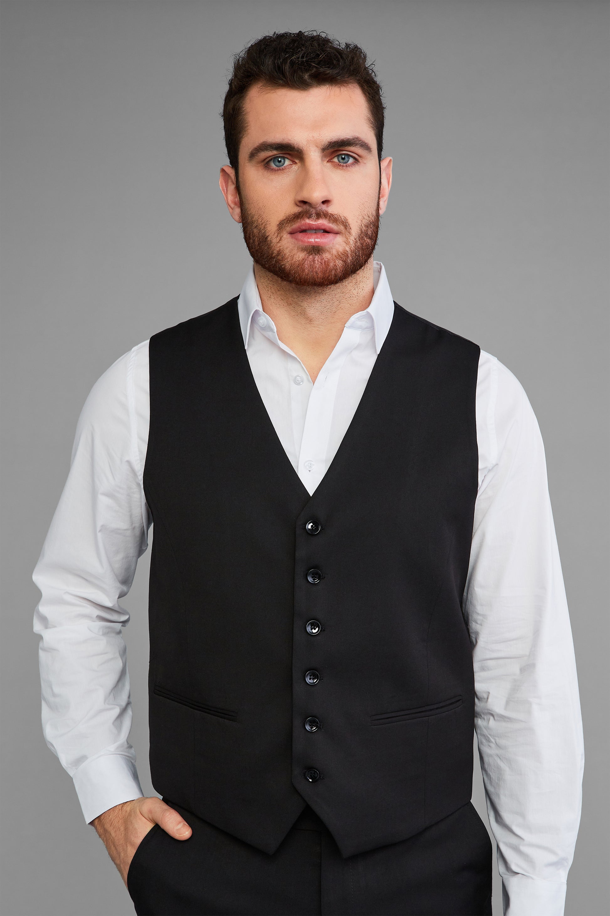 Veste sans manches extensible de base - Homme && NOIR