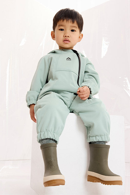 Habit de pluie 1-pièce mi-saison - Bébé garçon && VERT PALE