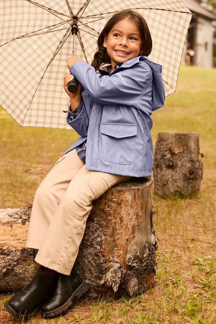 Manteau imperméable doublé - Enfant fille && GRIS