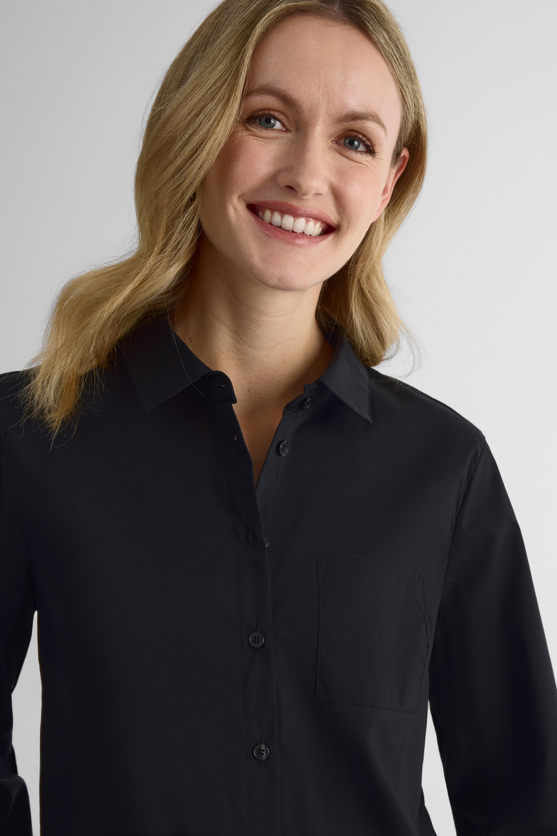 Blouse à manches longues - Femme && NOIR