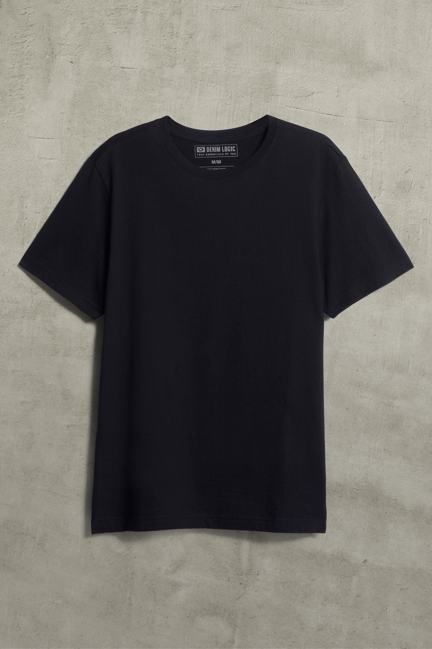 T-shirt col rond 100% coton, 3/25$ - Homme && NOIR