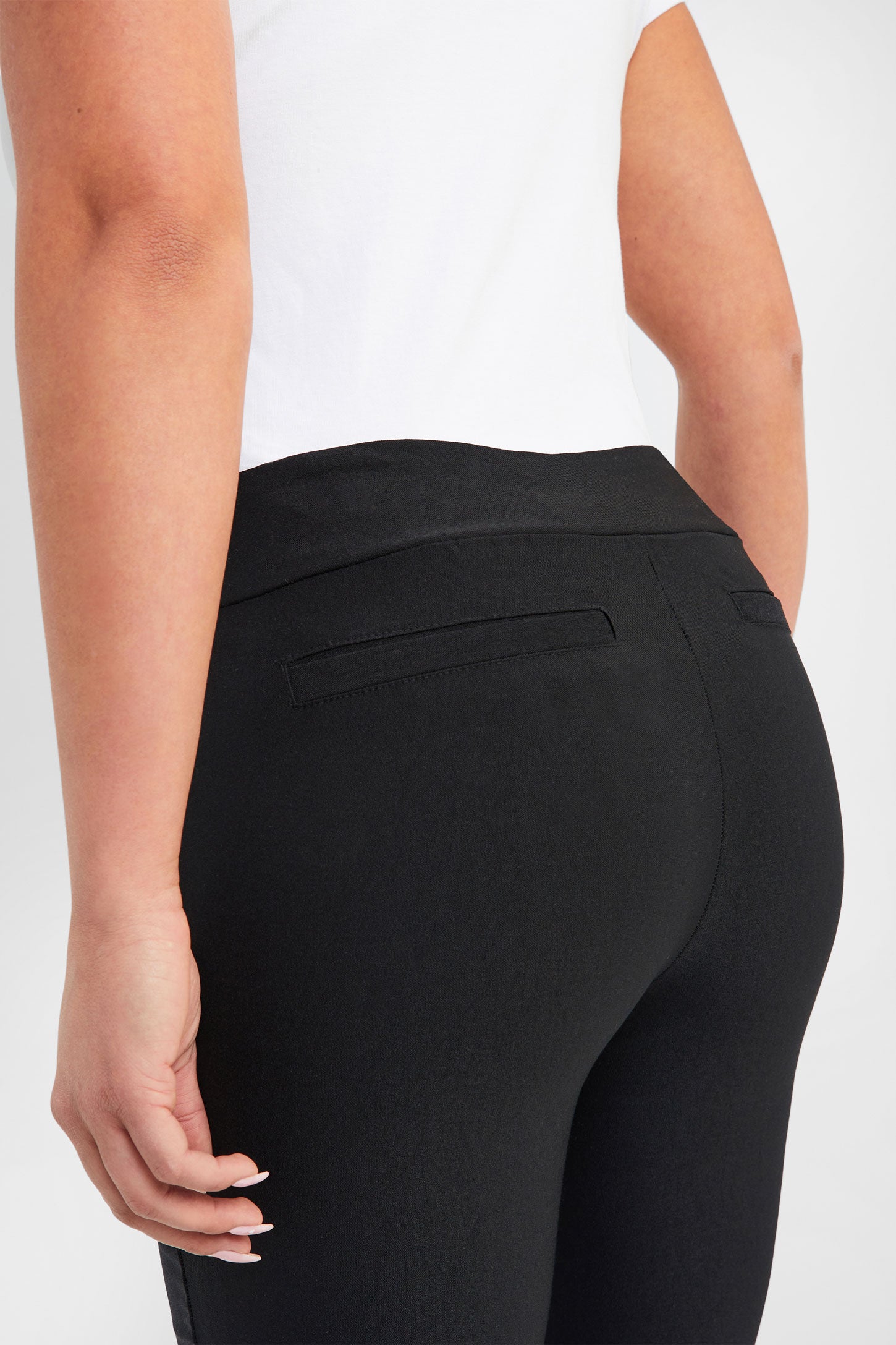 Pantalon étroit en twill - Femme && NOIR