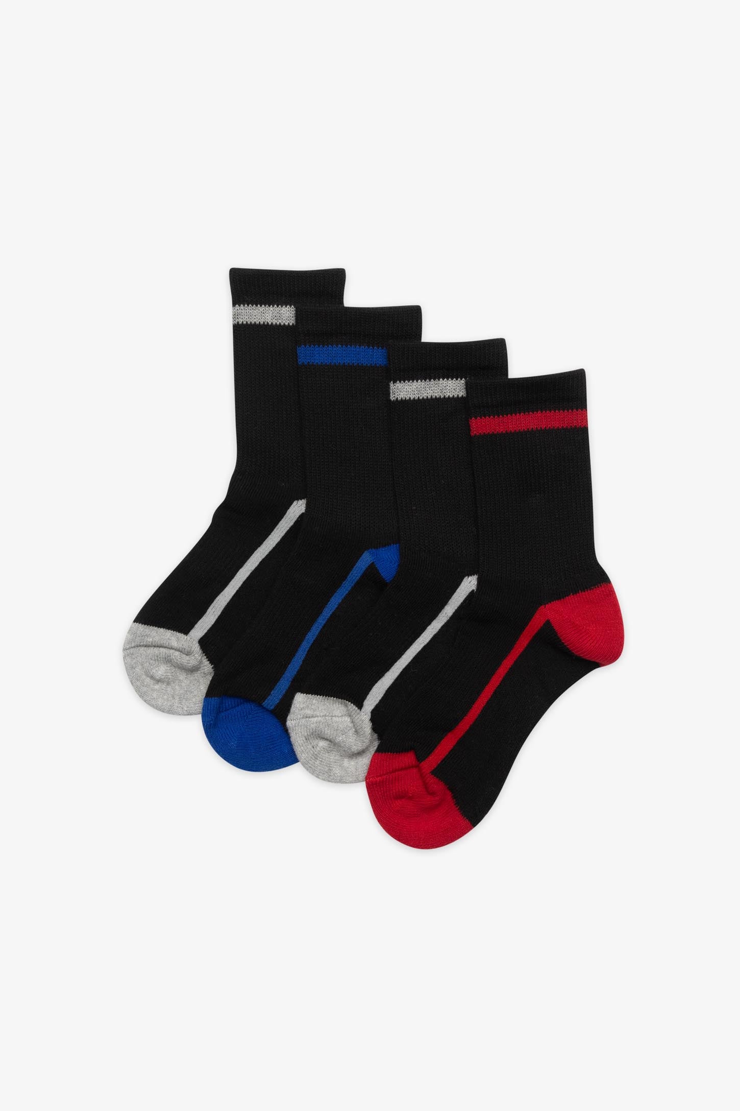 Bas Crew Sport en paquet de 4 - Enfant Garçon && COULEUR 3