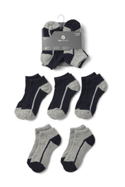 Lot de 5 paires de chaussettes cheville - Enfant garçon && MARIN