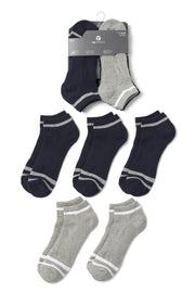 Lot de 5 paires de chaussettes cheville - Ado garçon && MARIN