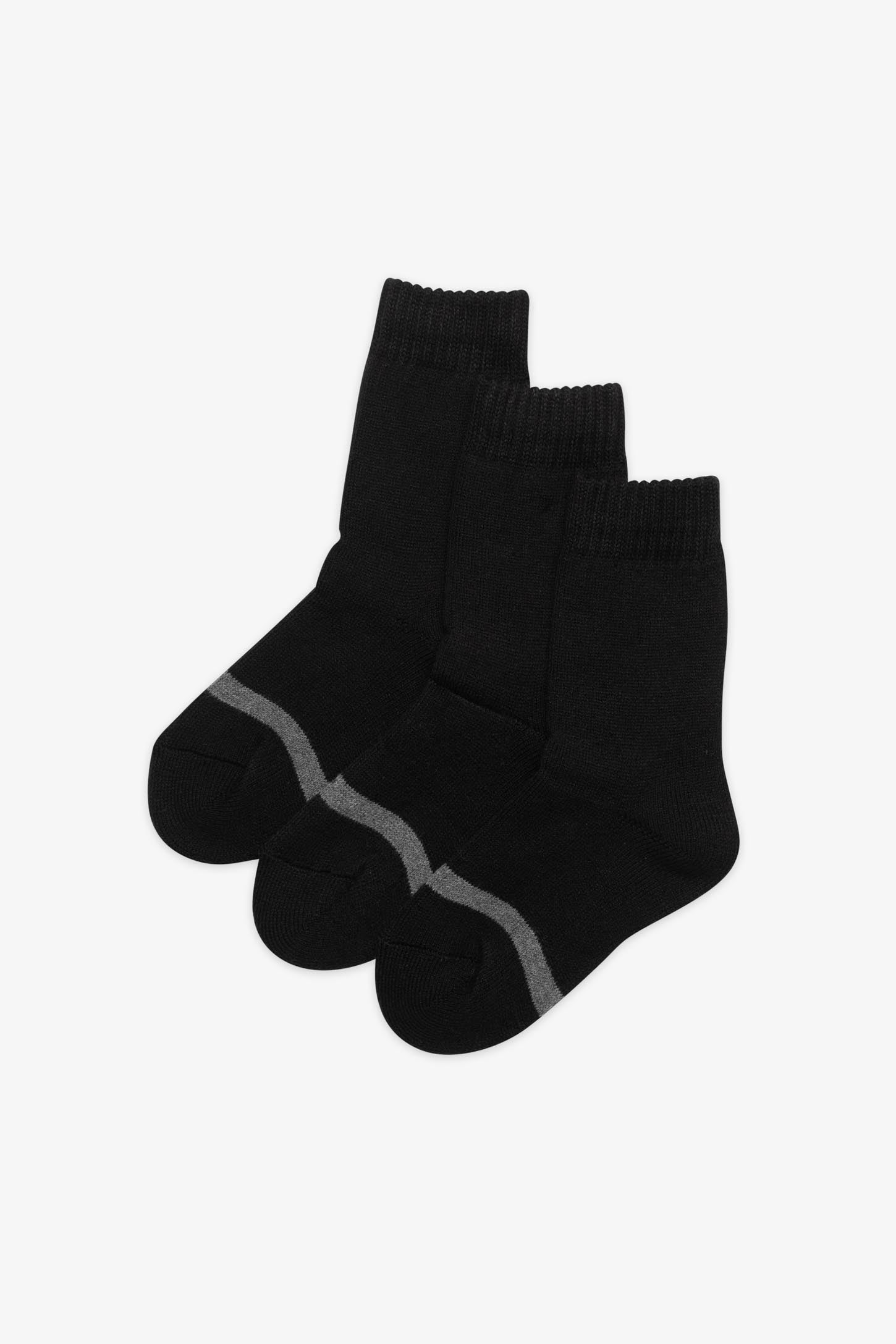 Bas crew thermique léger, paquet de 3 - Enfant garçon && COULEUR 1