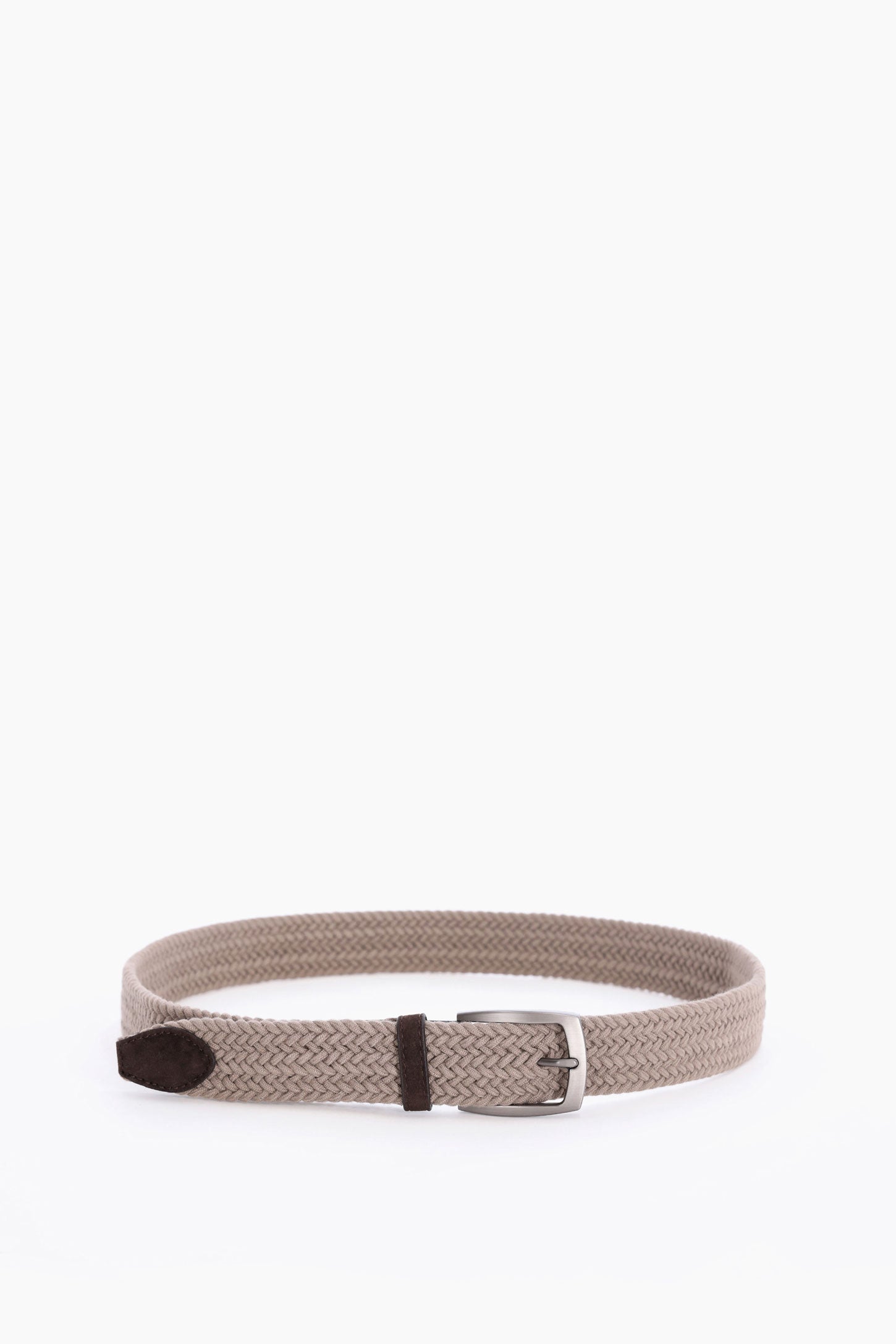 Ceinture tressée extensible - Homme && TAUPE