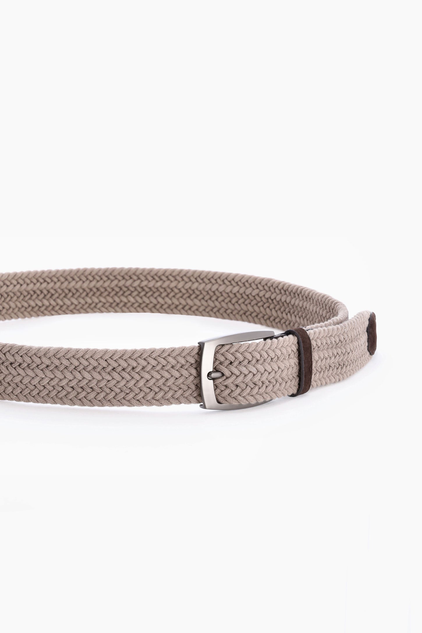 Ceinture tressée extensible - Homme && TAUPE
