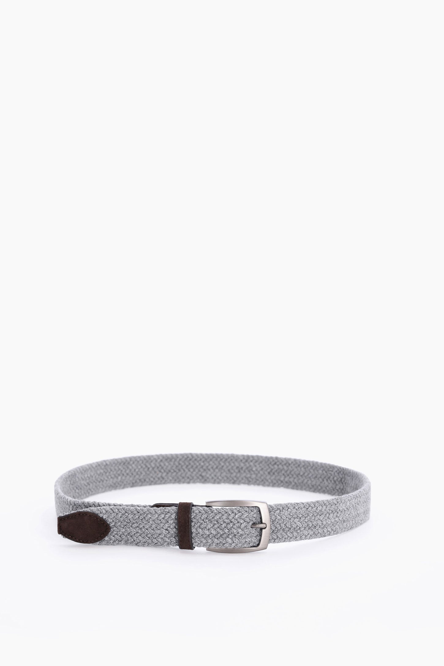 Ceinture tressée extensible - Homme && GRIS CLAIR