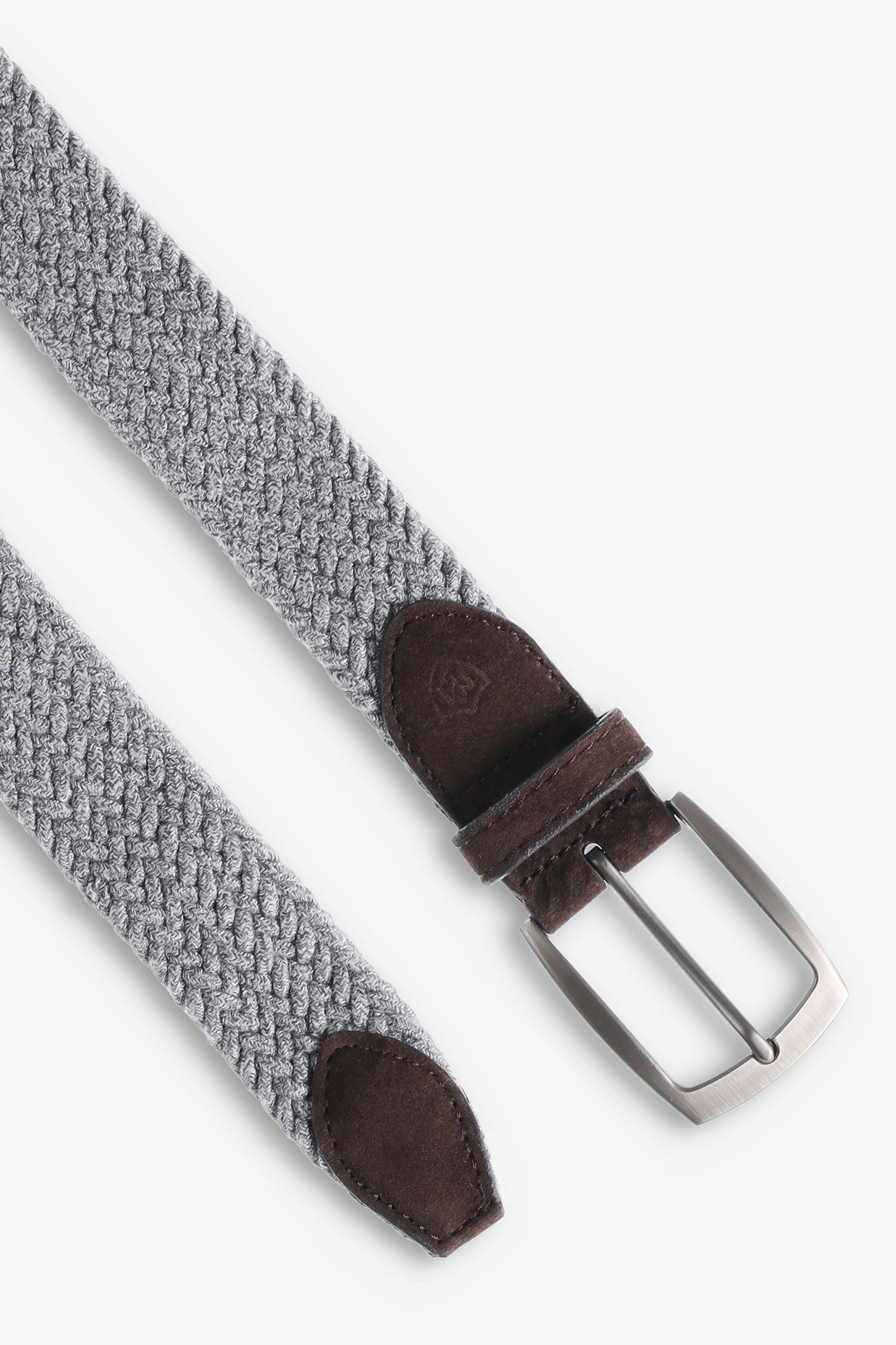 Ceinture tressée extensible - Homme && GRIS CLAIR