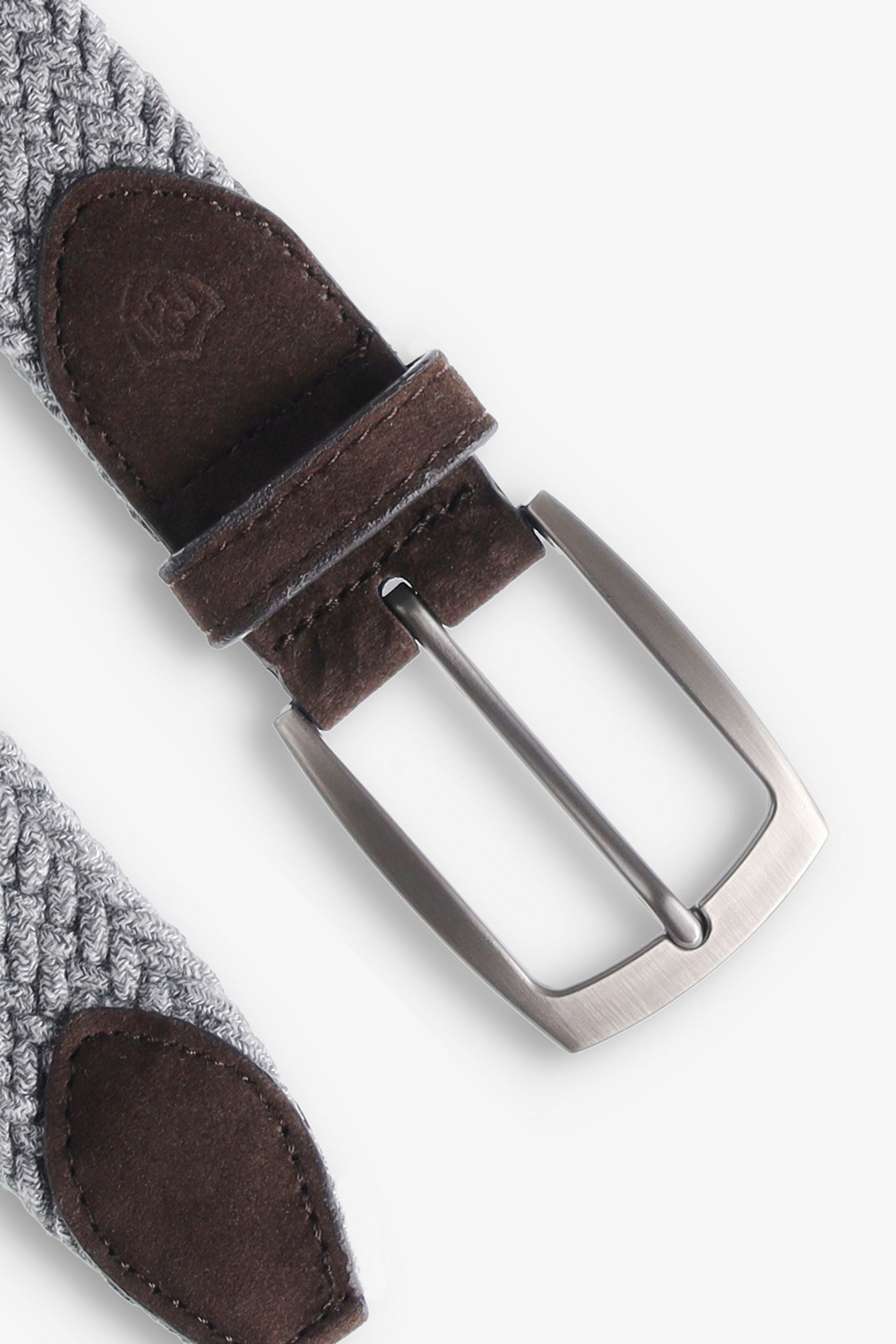 Ceinture tressée extensible - Homme && GRIS CLAIR