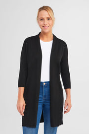 Cardigan en maille fine - Femme && NOIR