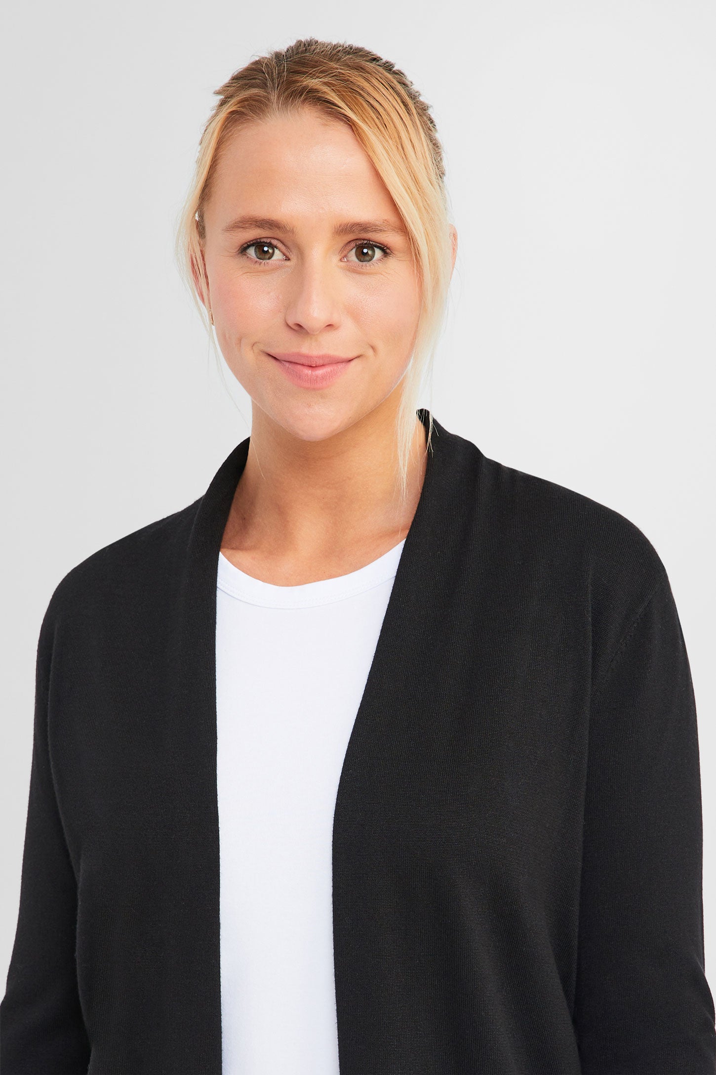 Cardigan en maille fine - Femme && NOIR