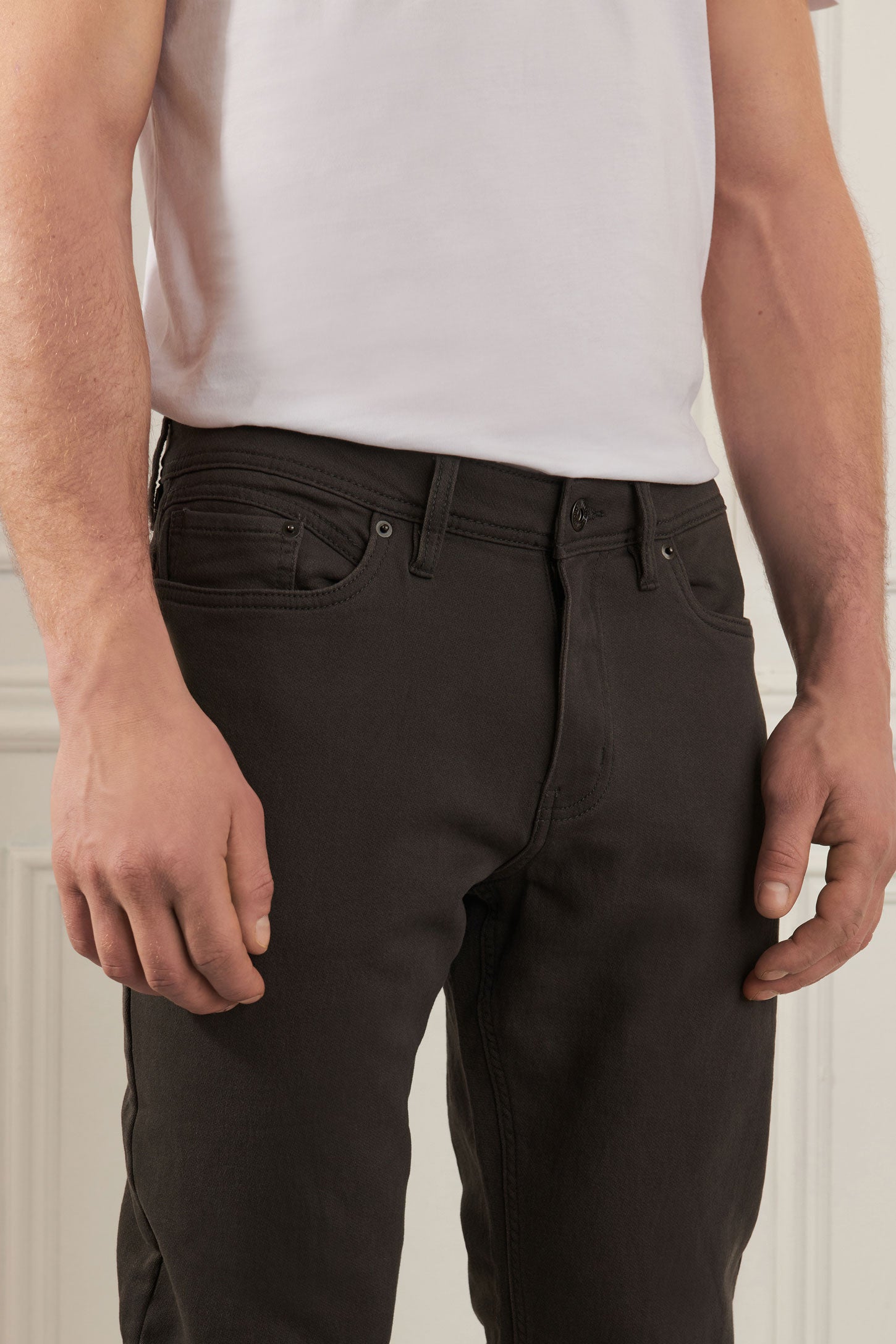 Pantalon en twill - Homme && CHARBON
