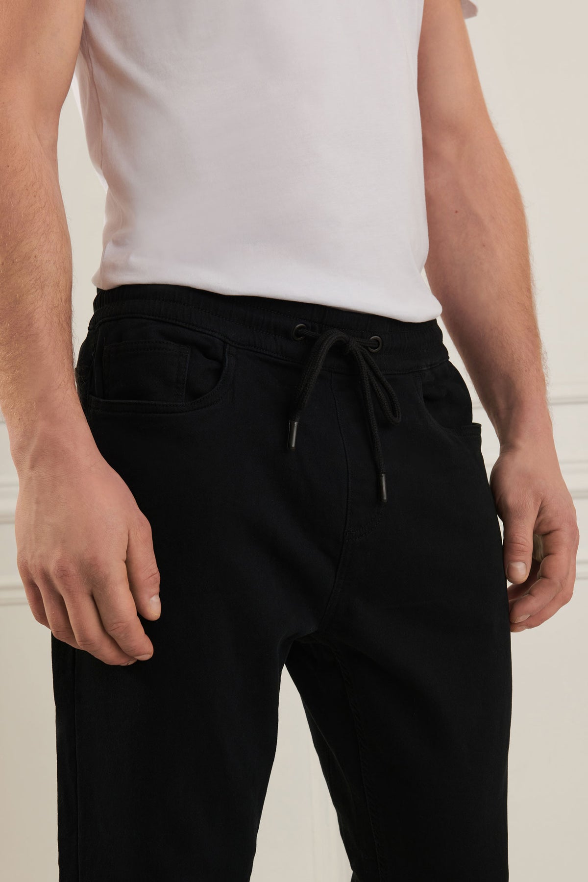Pantalon jogger en twill - Homme && NOIR