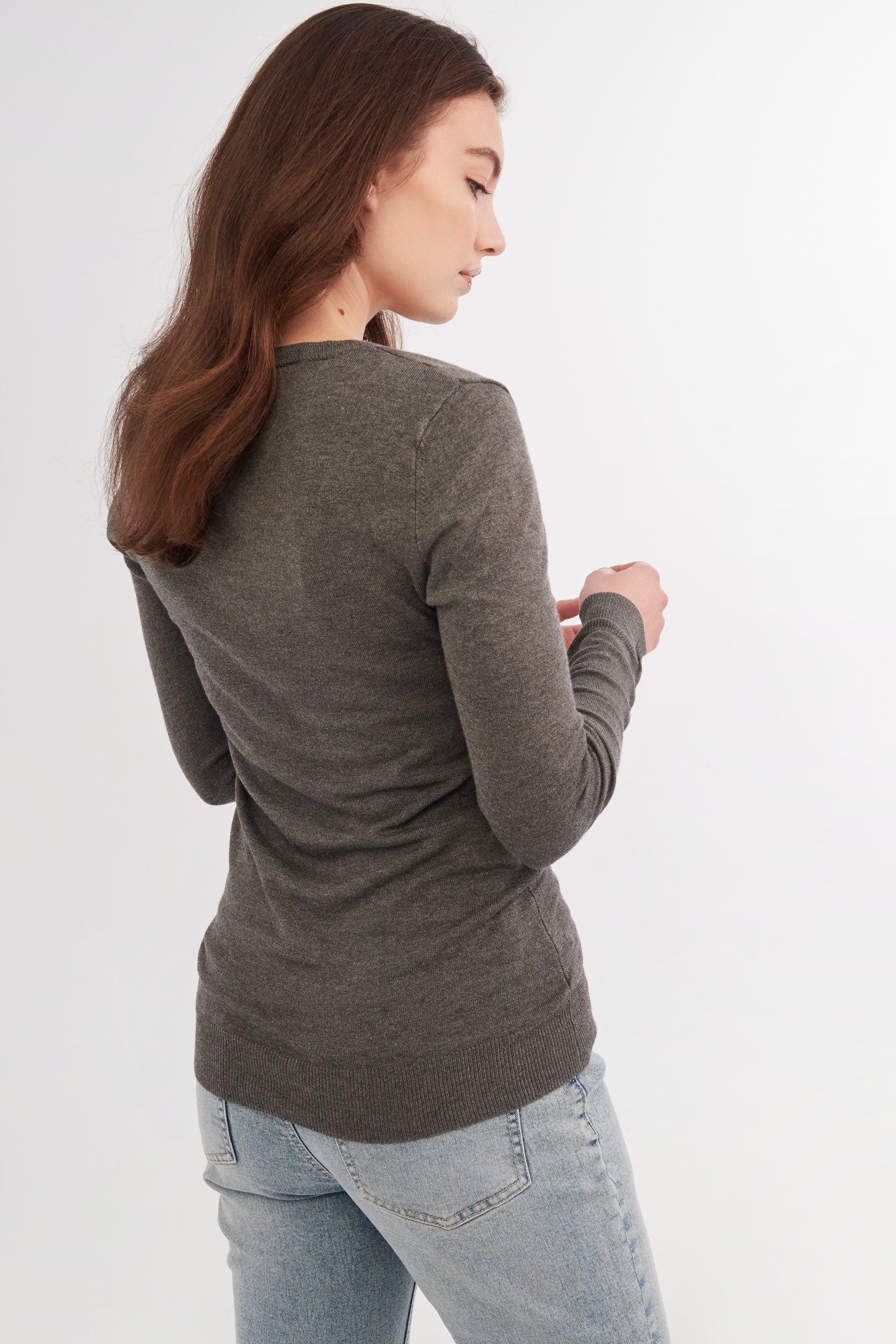 Chandail en maille fine - Femme && CHARBON MIXTE