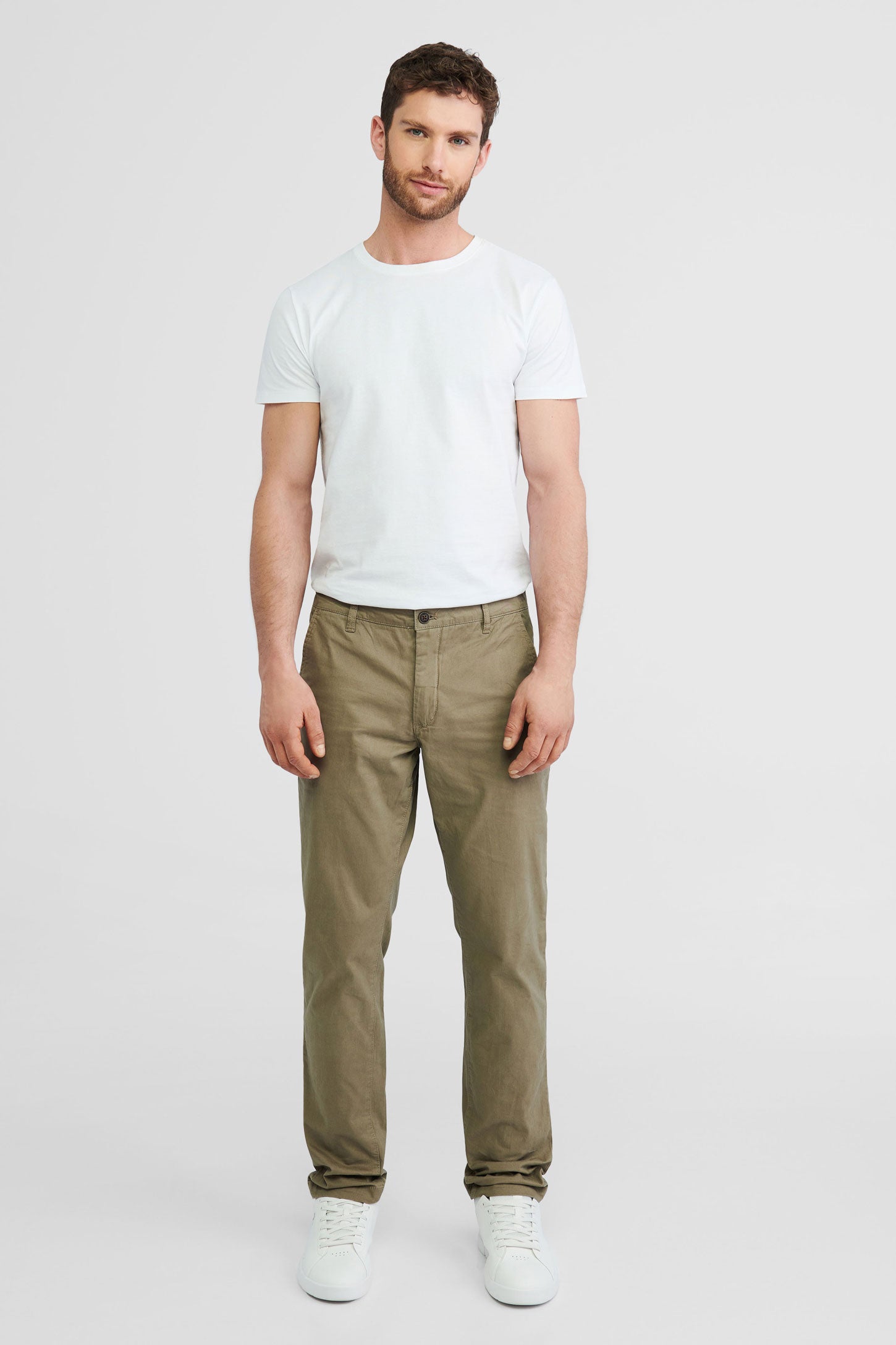 Pantalon chino en twill - Homme && BEIGE