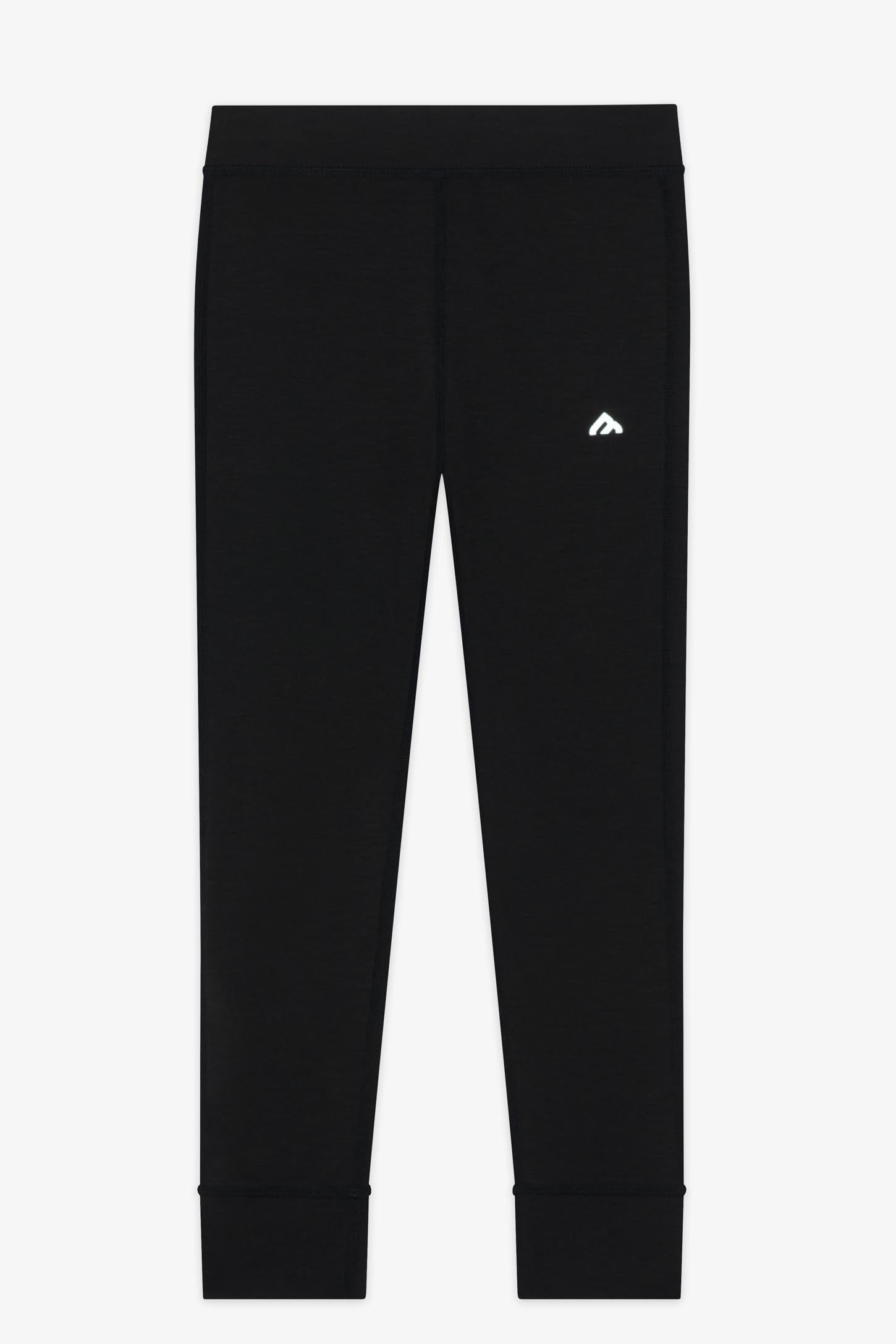 Pantalon thermal en laine mérino - Enfant garçon && NOIR