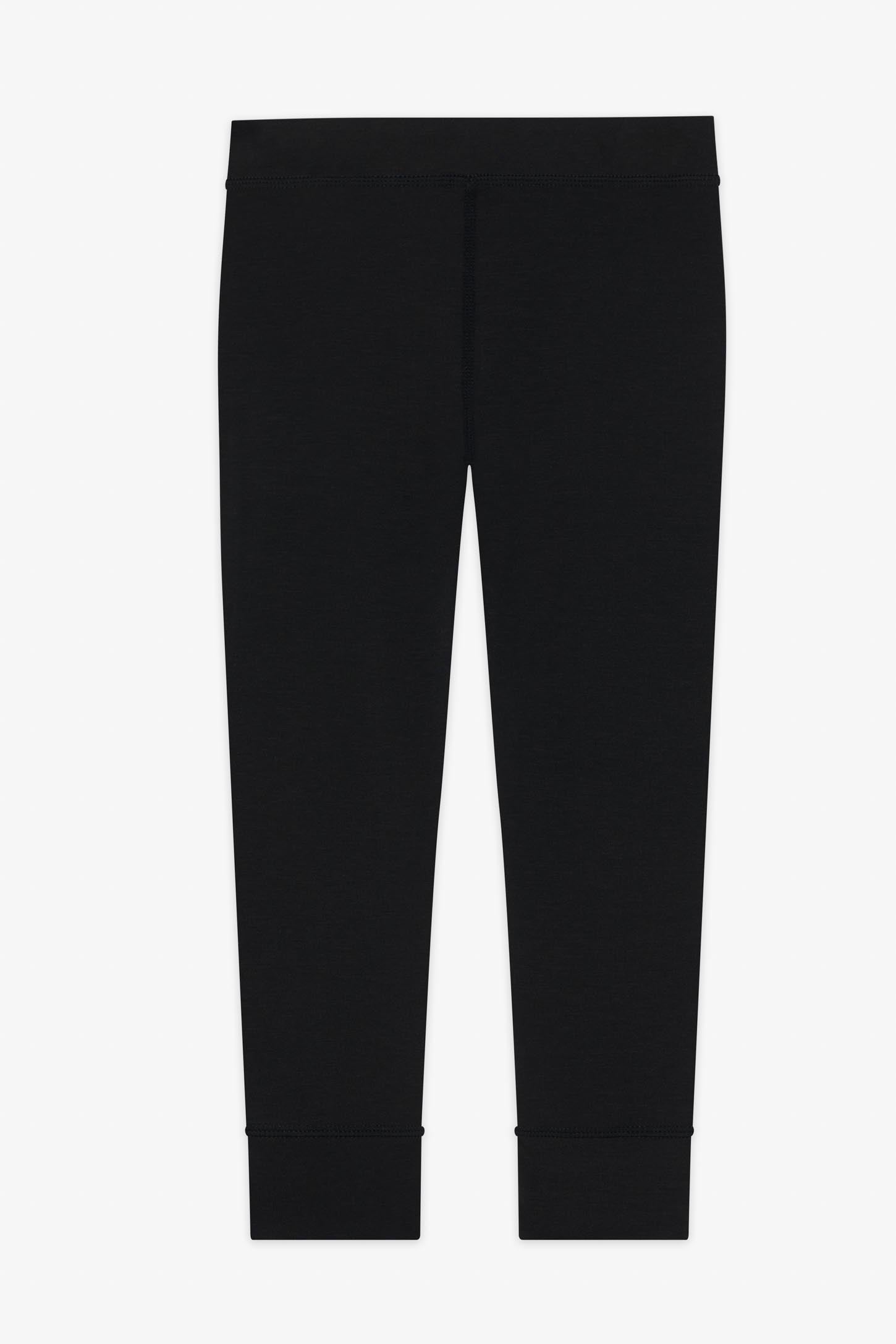 Pantalon thermal en laine mérino - Enfant fille && NOIR