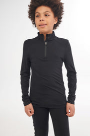 Chandail thermal BM en laine mérinos - Ado garçon && NOIR