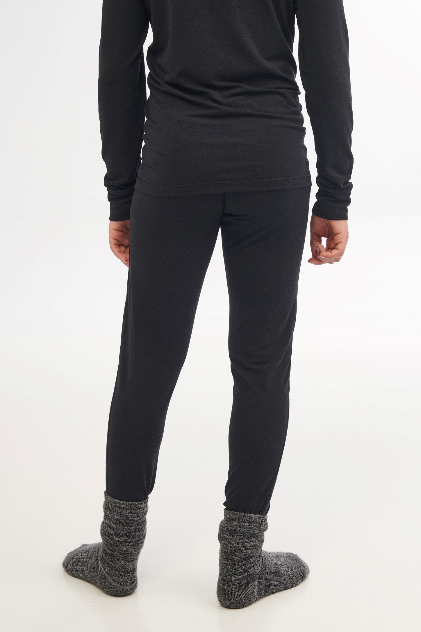 Pantalon thermal BM en laine mérinos - Ado garçon && NOIR
