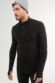 Chandail thermique BM en mérinos - Homme && NOIR
