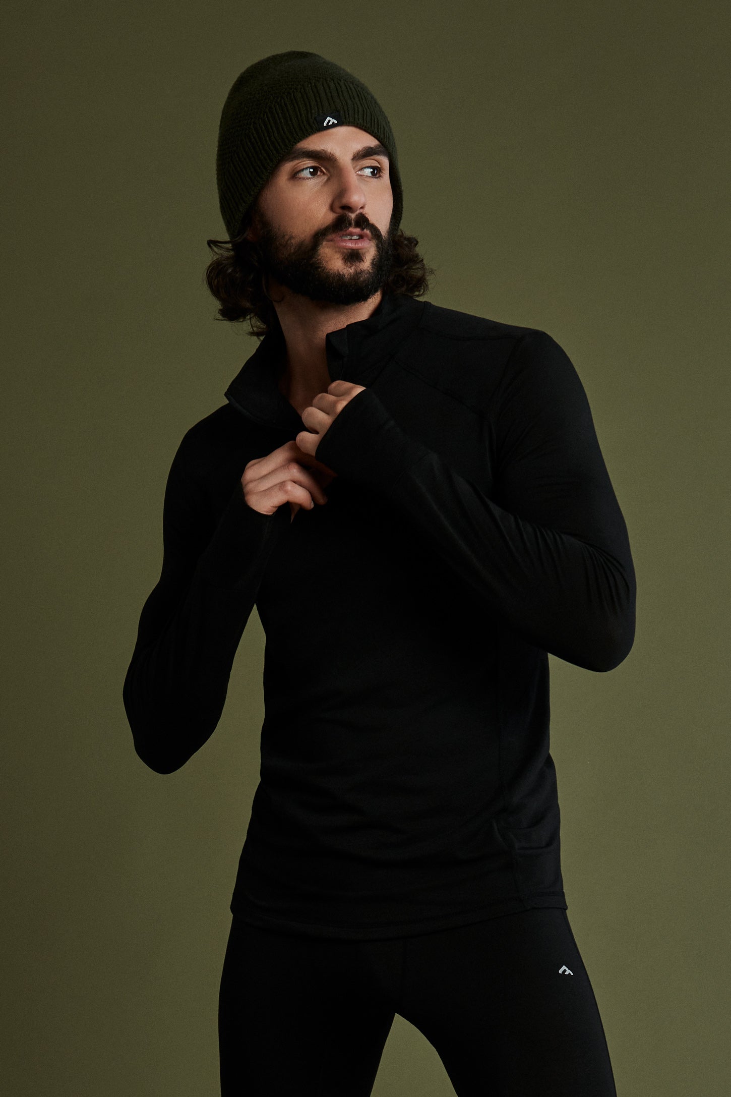 Chandail thermique BM en mérinos - Homme && NOIR