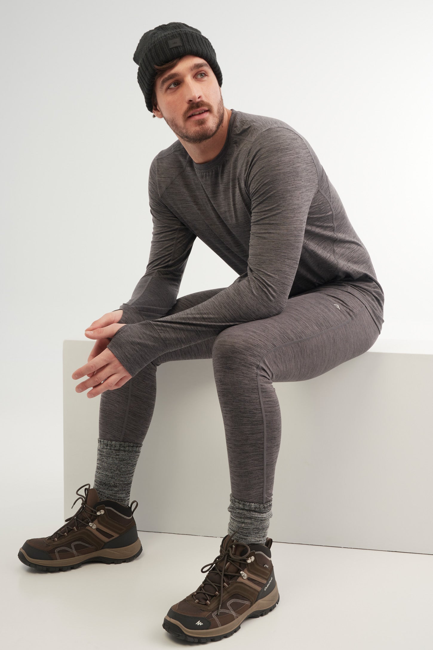 Pantalon thermique BM en microfibre - Homme && CHARBON MIXTE