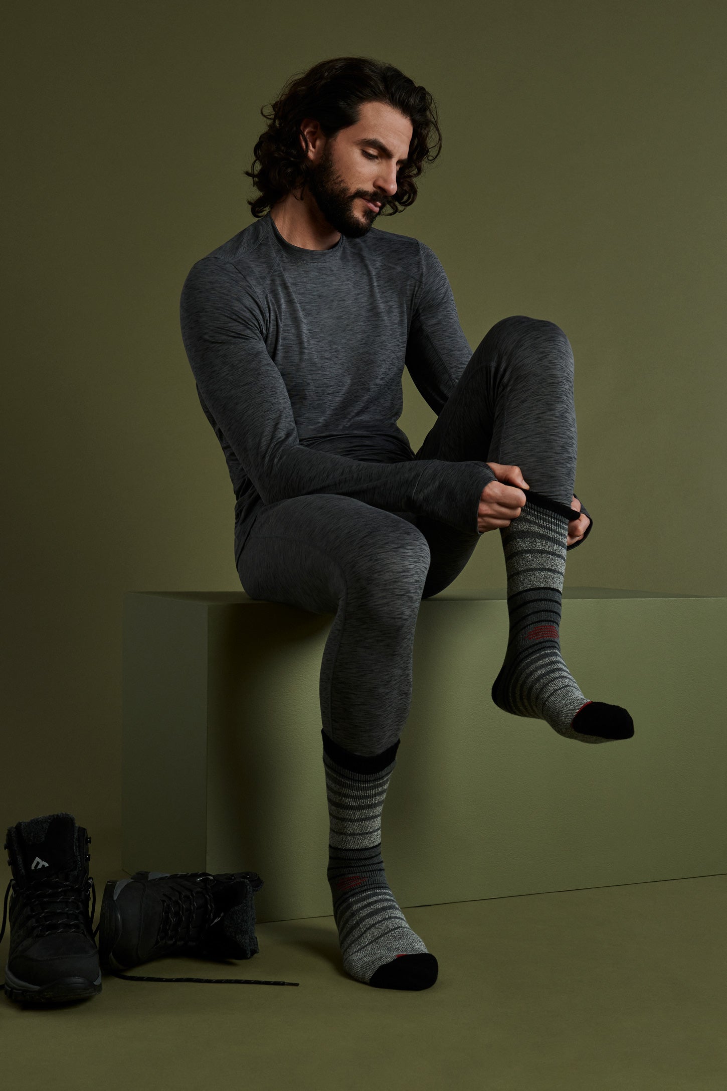 Pantalon thermique BM en microfibre - Homme && CHARBON MIXTE