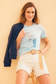 Short mi-hauteur à ourlet retroussé – Femme && BEIGE