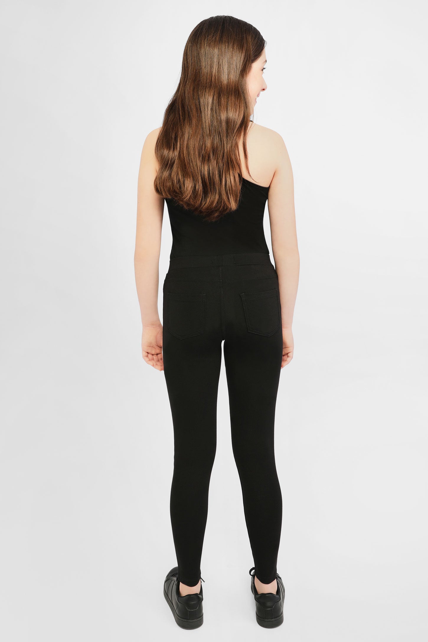 Pantalon à taille élastique - Ado fille && NOIR