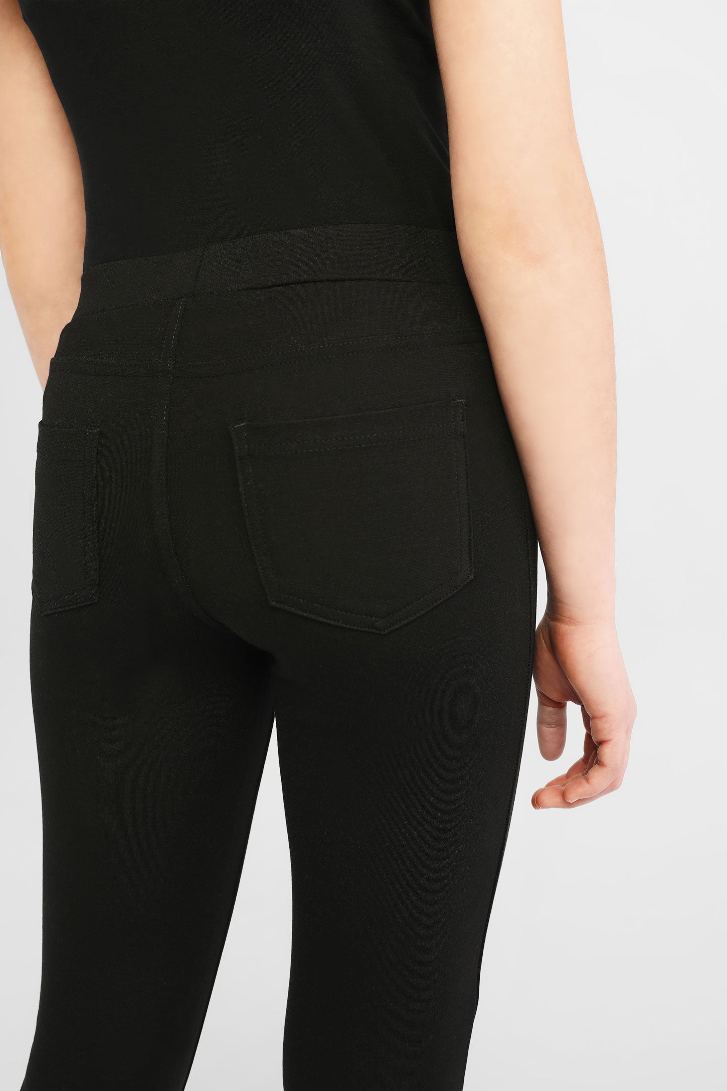 Pantalon à taille élastique - Ado fille && NOIR