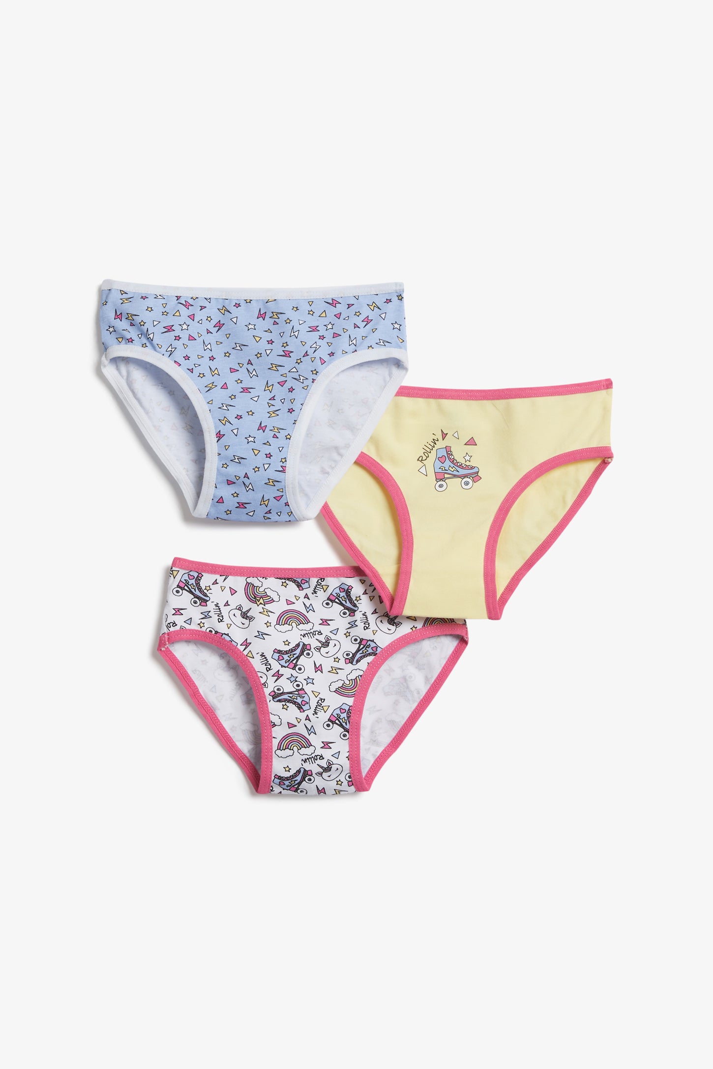 Paquet de 3 culottes bikini - Enfant fille && JAUNE SOLEIL