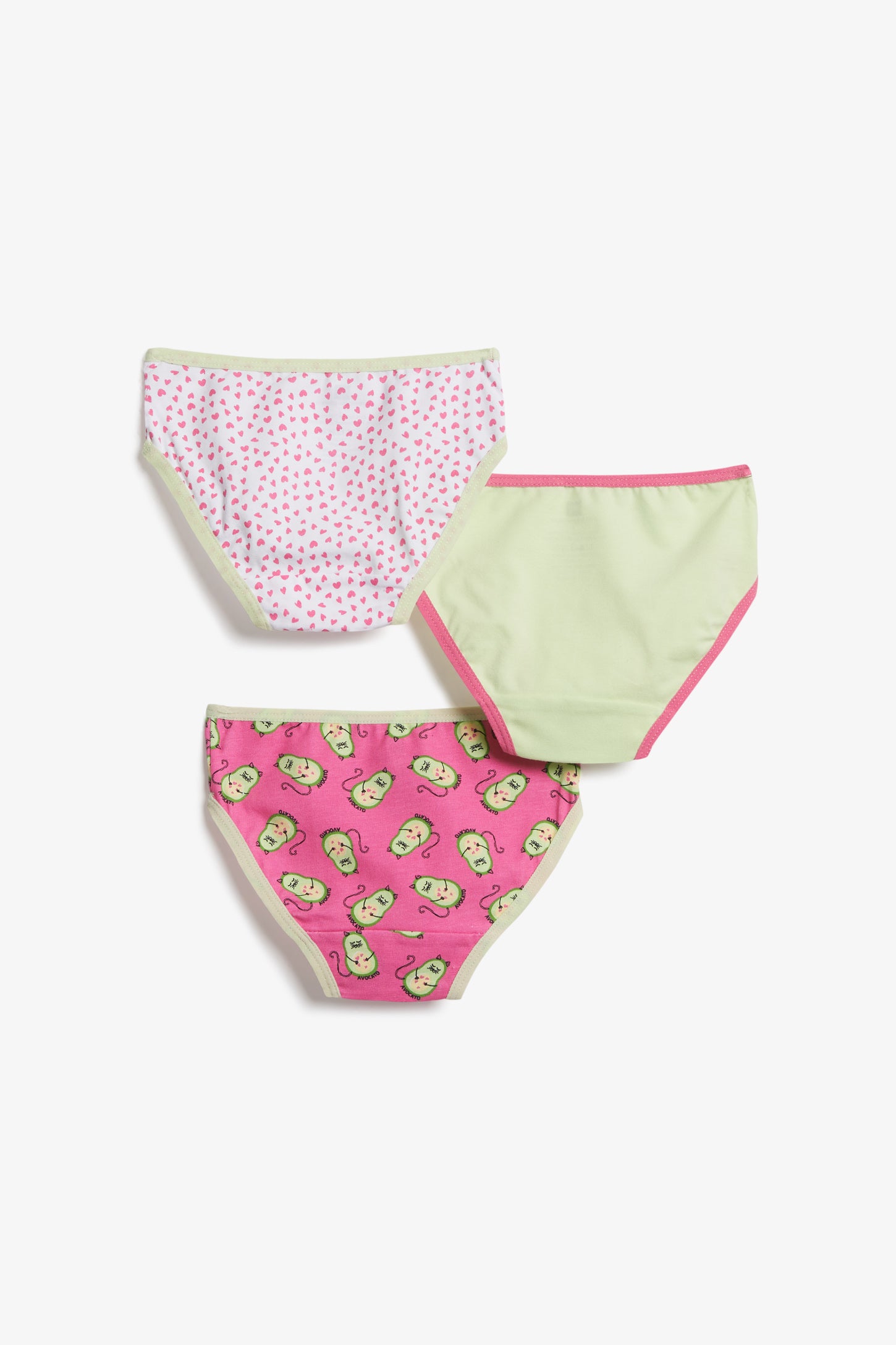 Paquet de 3 culottes bikini - Enfant fille && VERT POMME