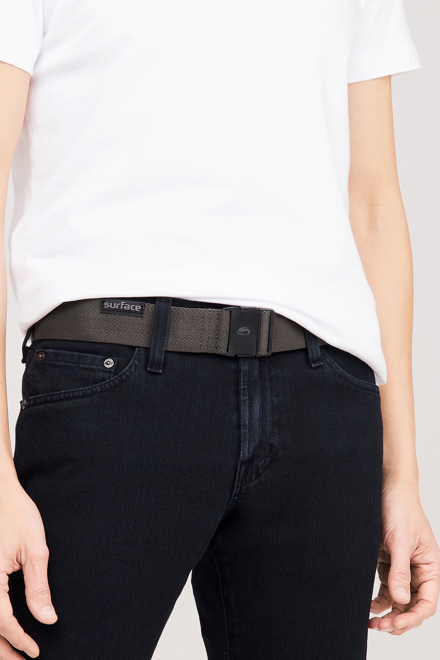 Ceinture en toile de nylon - Homme && KAKI FONCÉ