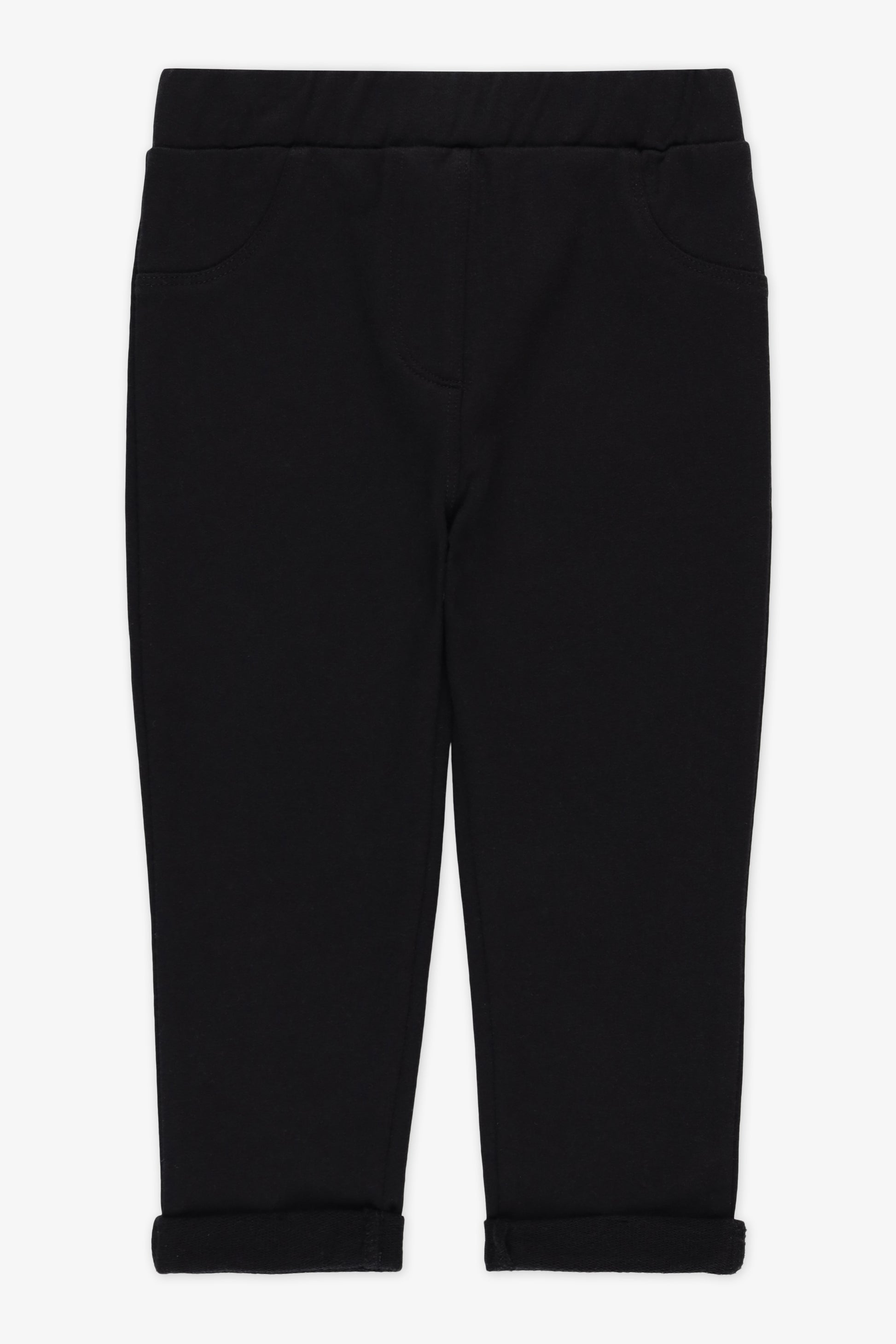 Jegging en coton français - Bébé fille && NOIR