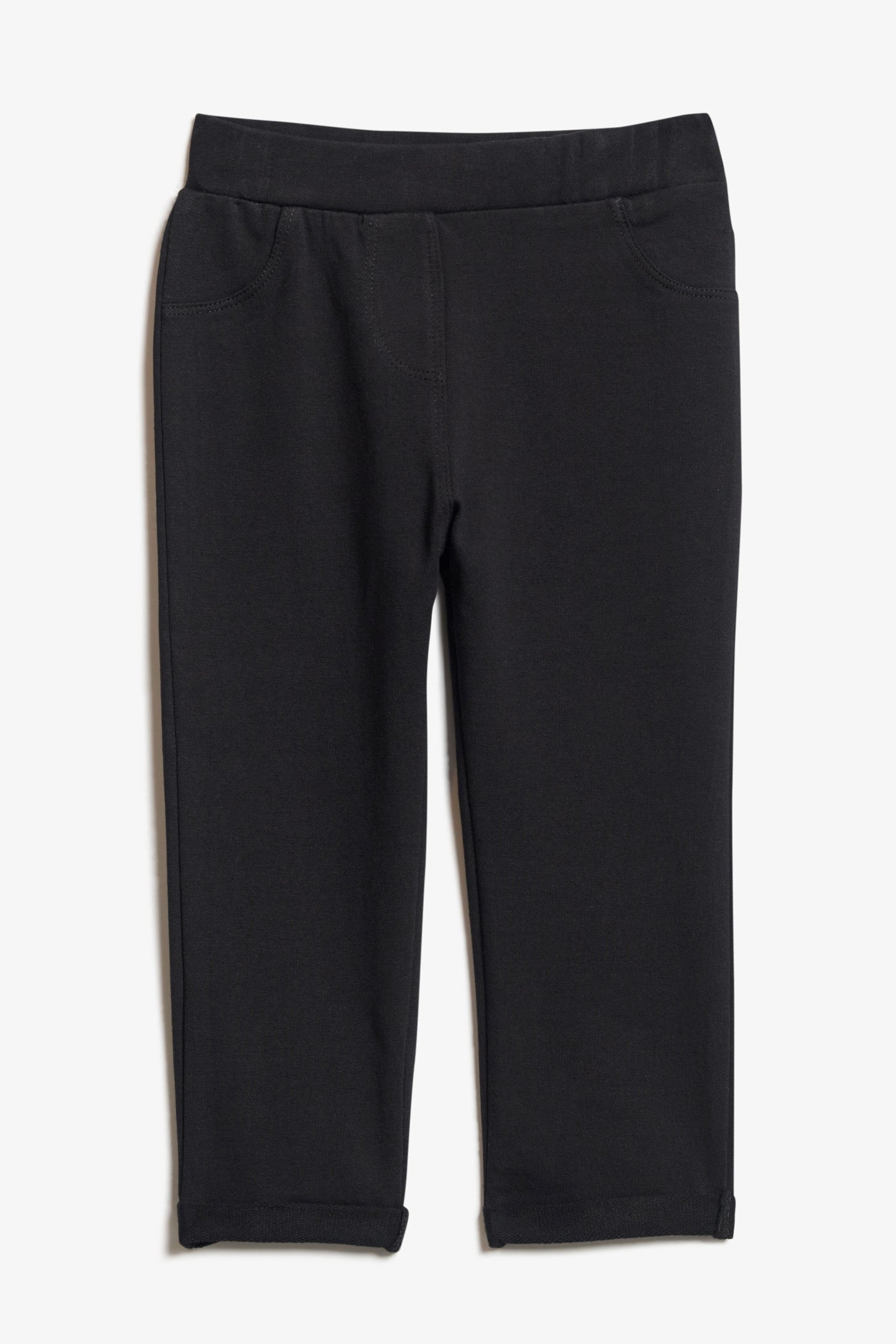 Jegging en coton français, 2T à 3T - Bébé fille && NOIR