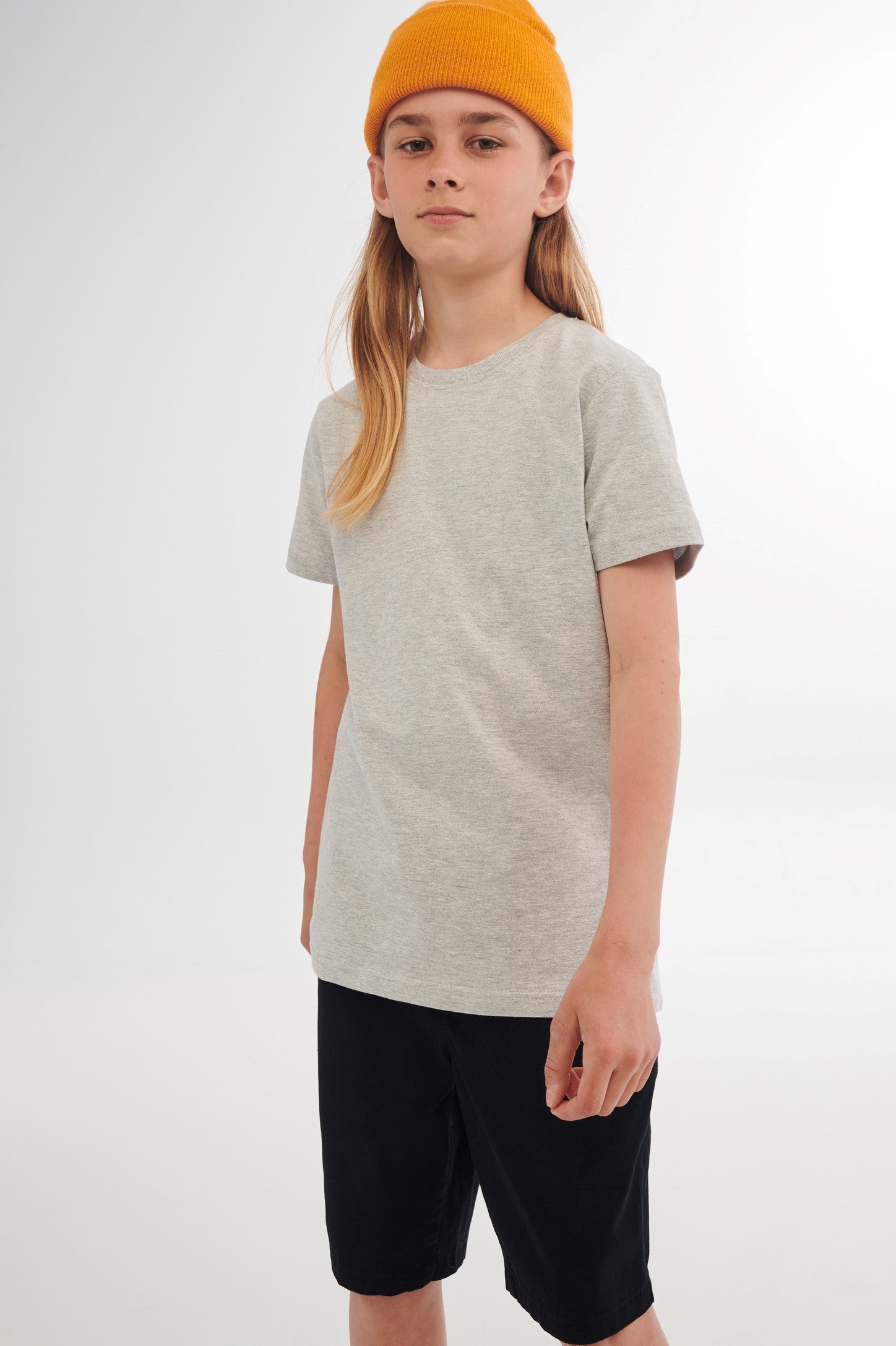 T-shirt en coton, 3/20$ - Ado garçon && MIX GRIS CLAIR