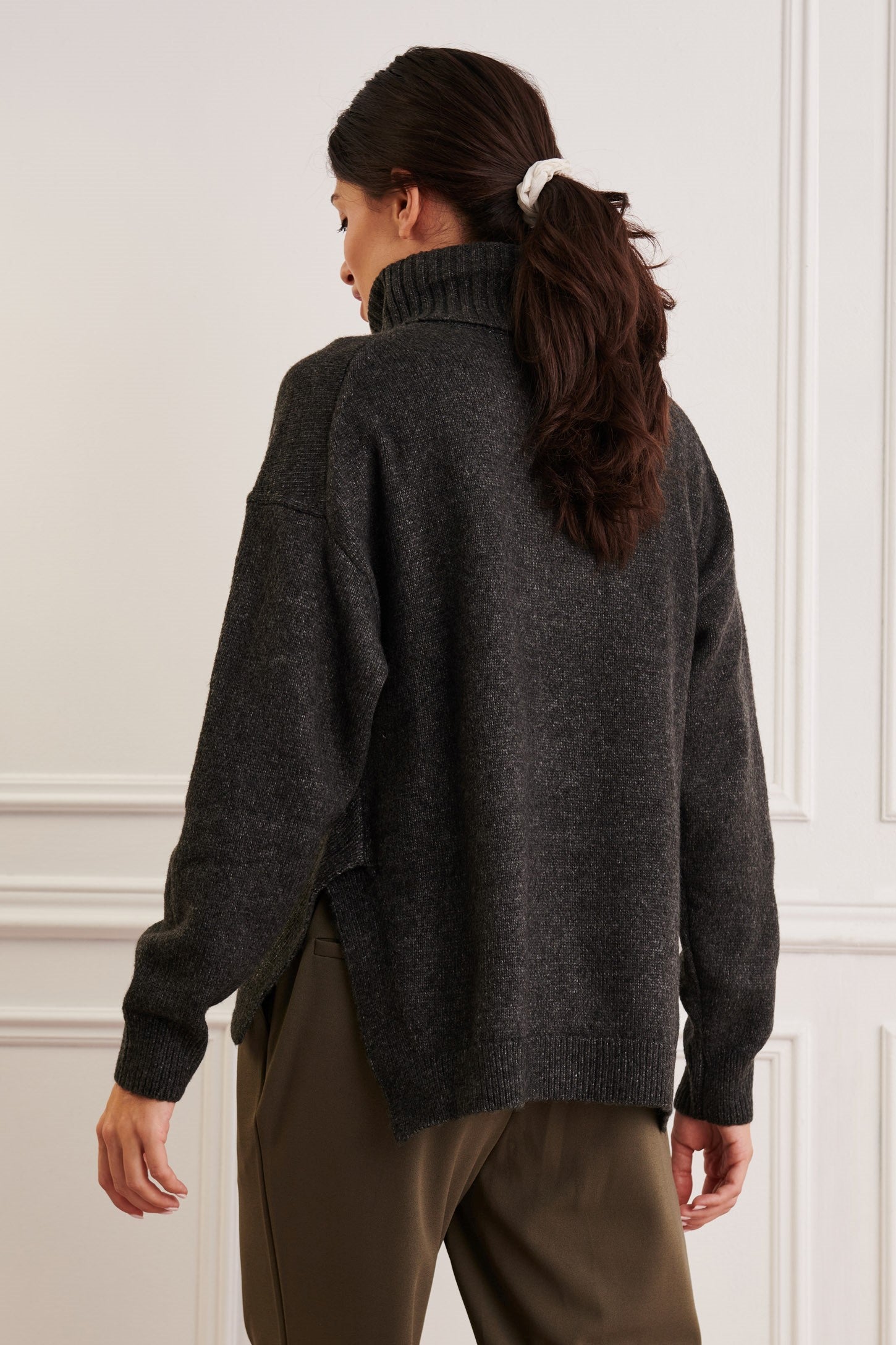 Chandail tricot col roulé Femme Aubainerie