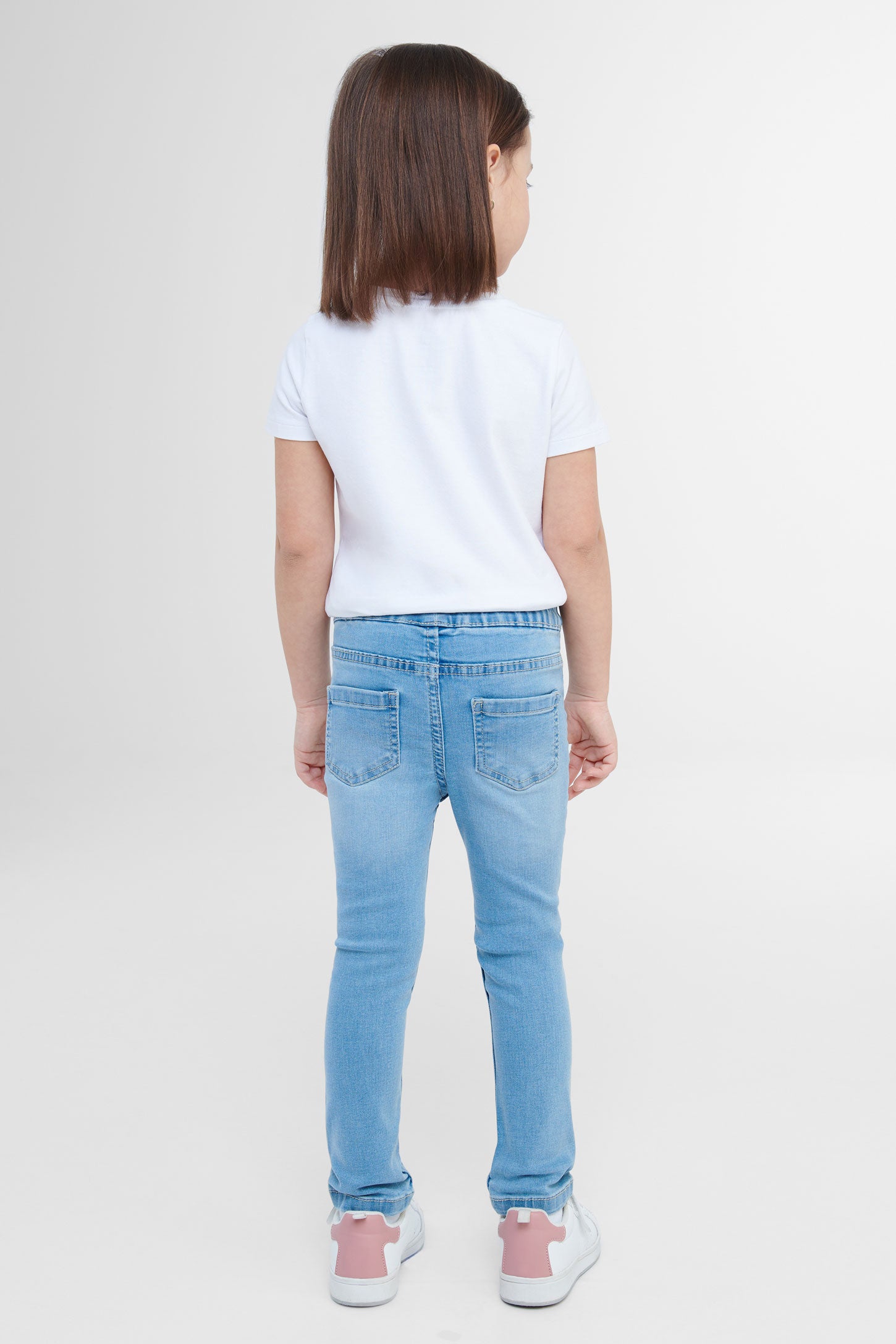 Jeans en matière recyclée - Enfant fille && BLEU CLAIR