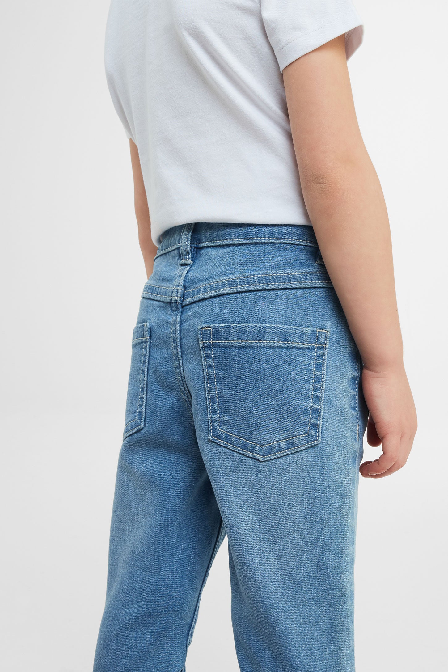 Jeans en matière recyclée - Enfant fille && BLEU CLAIR