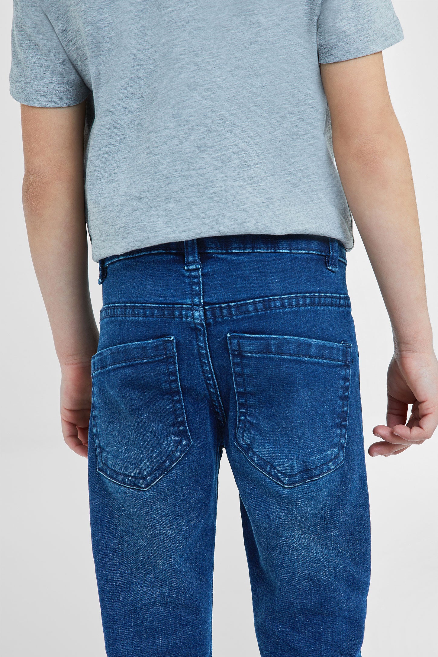 Jeans en polyester recyclé - Enfant garçon && BLEU MOYEN