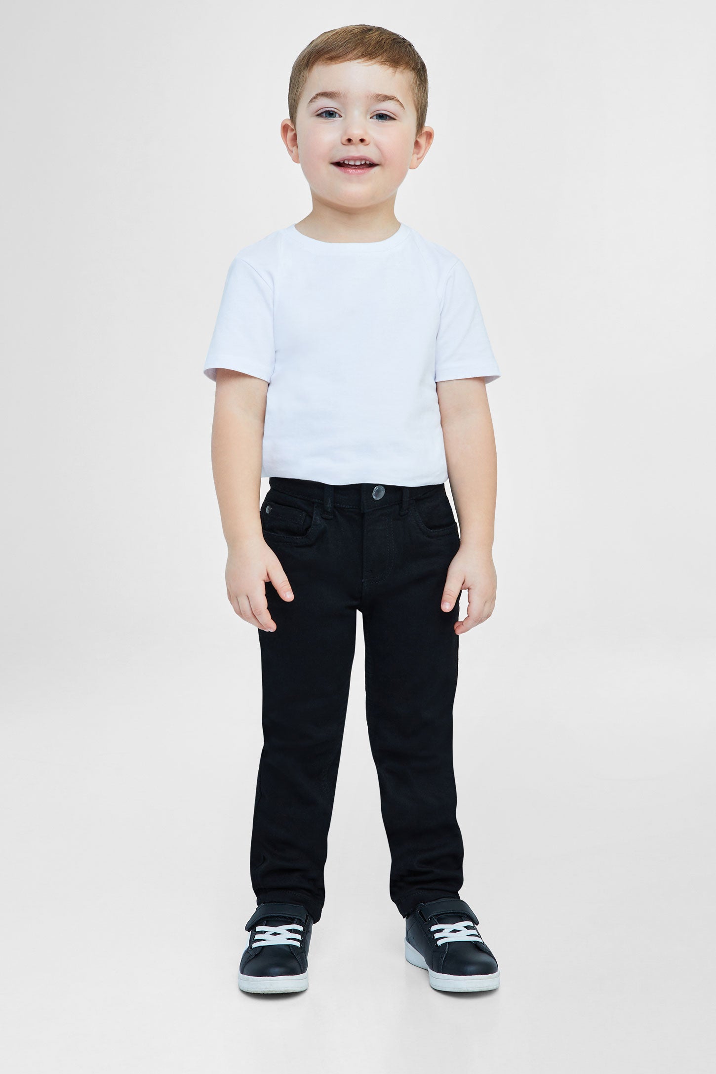 Jeans en polyester recyclé - Enfant garçon && NOIR