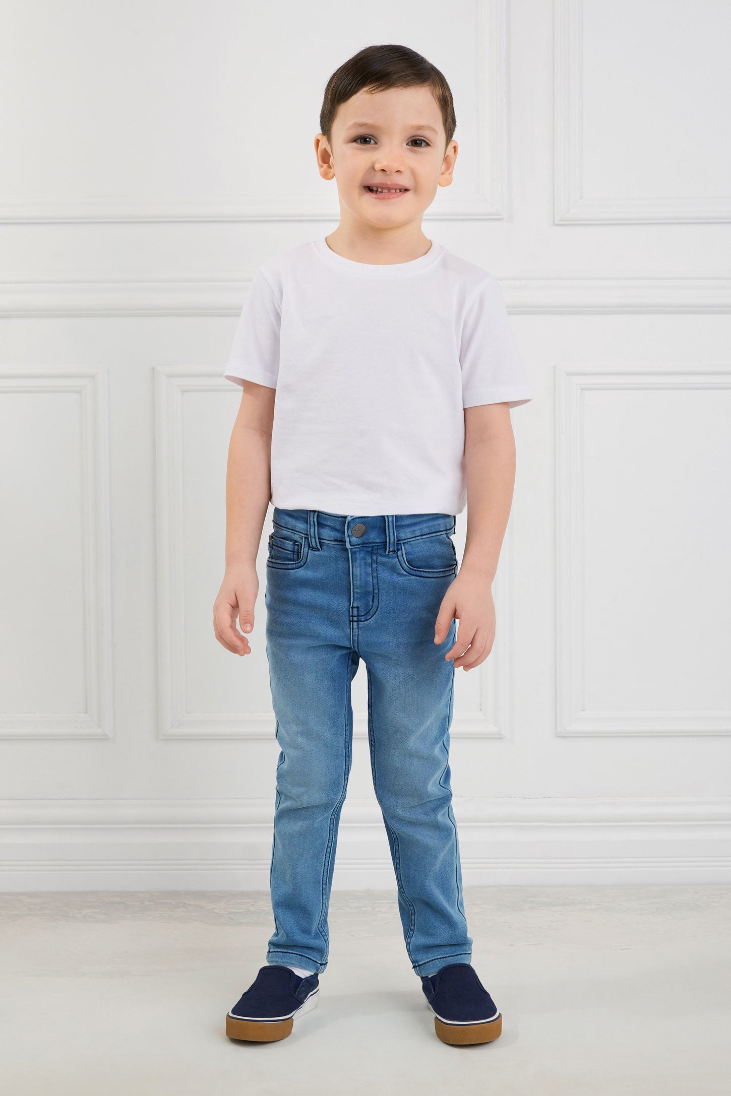 Jeans en matières recyclées - Enfant garçon && BLEU CLAIR