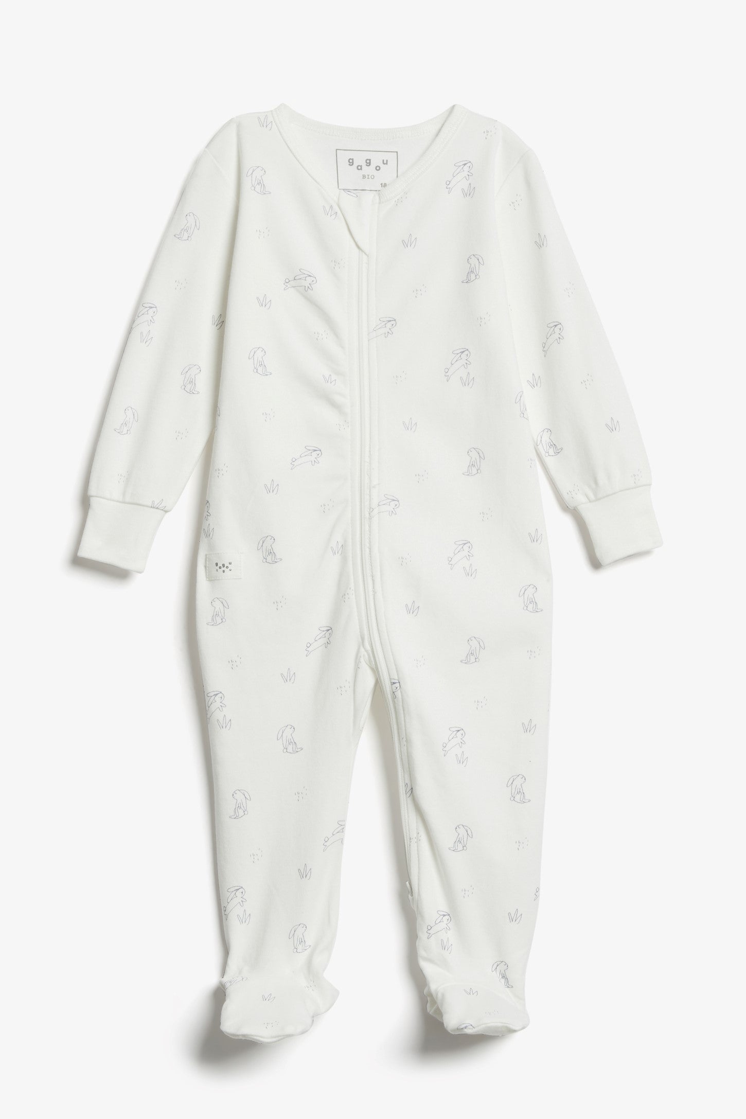 Pyjama 1-pièce imprimé, coton bio - Bébé && BLANC