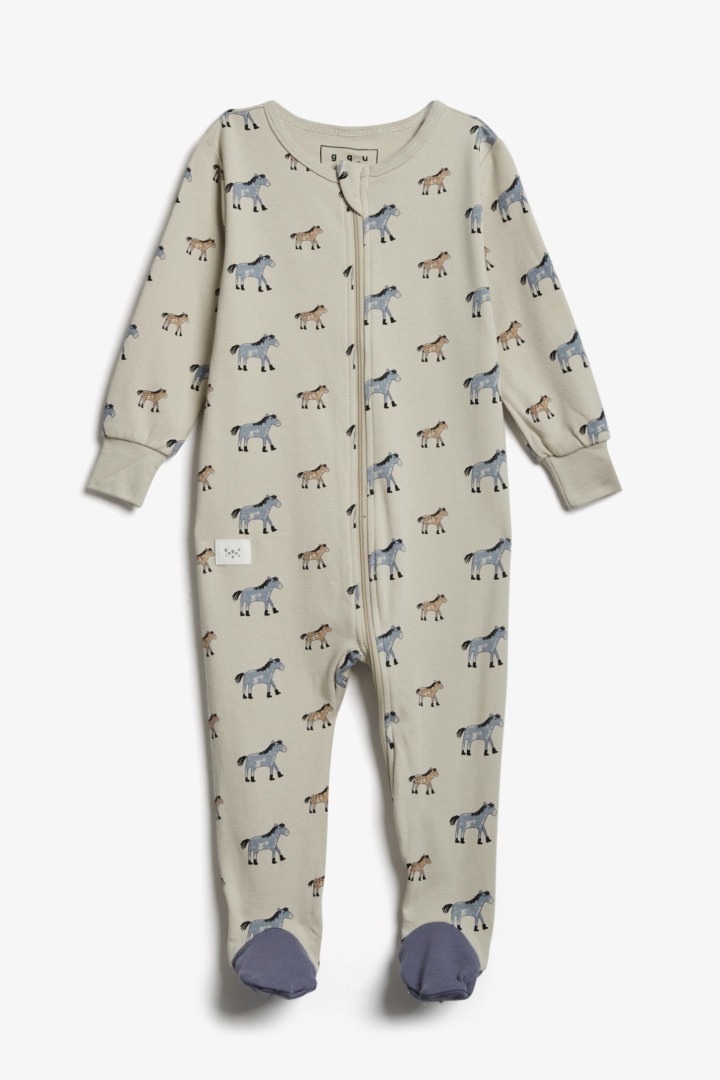 Pyjama 1-pièce imprimé, coton bio - Bébé && BEIGE
