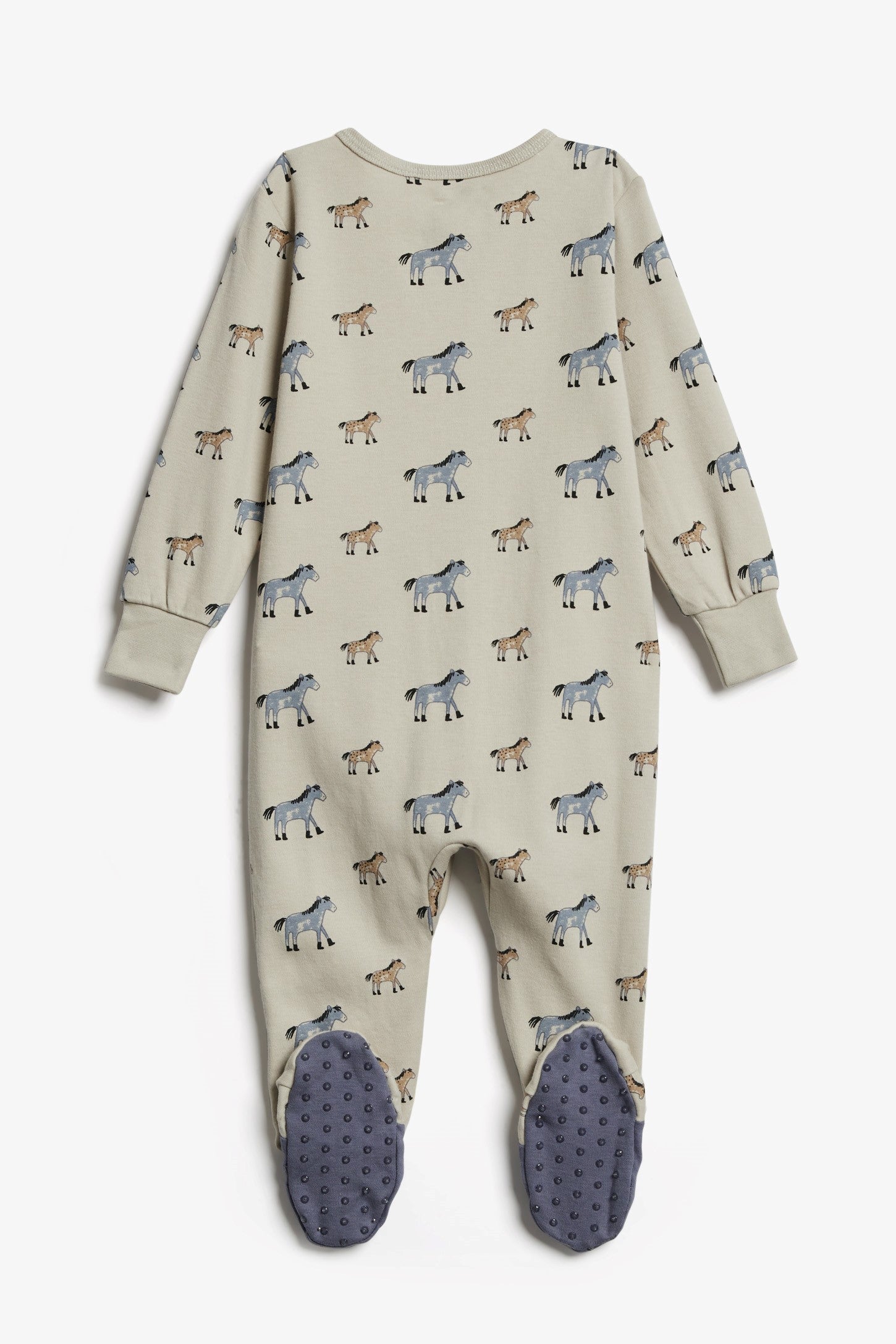 Pyjama 1-pièce imprimé, coton bio - Bébé && BEIGE